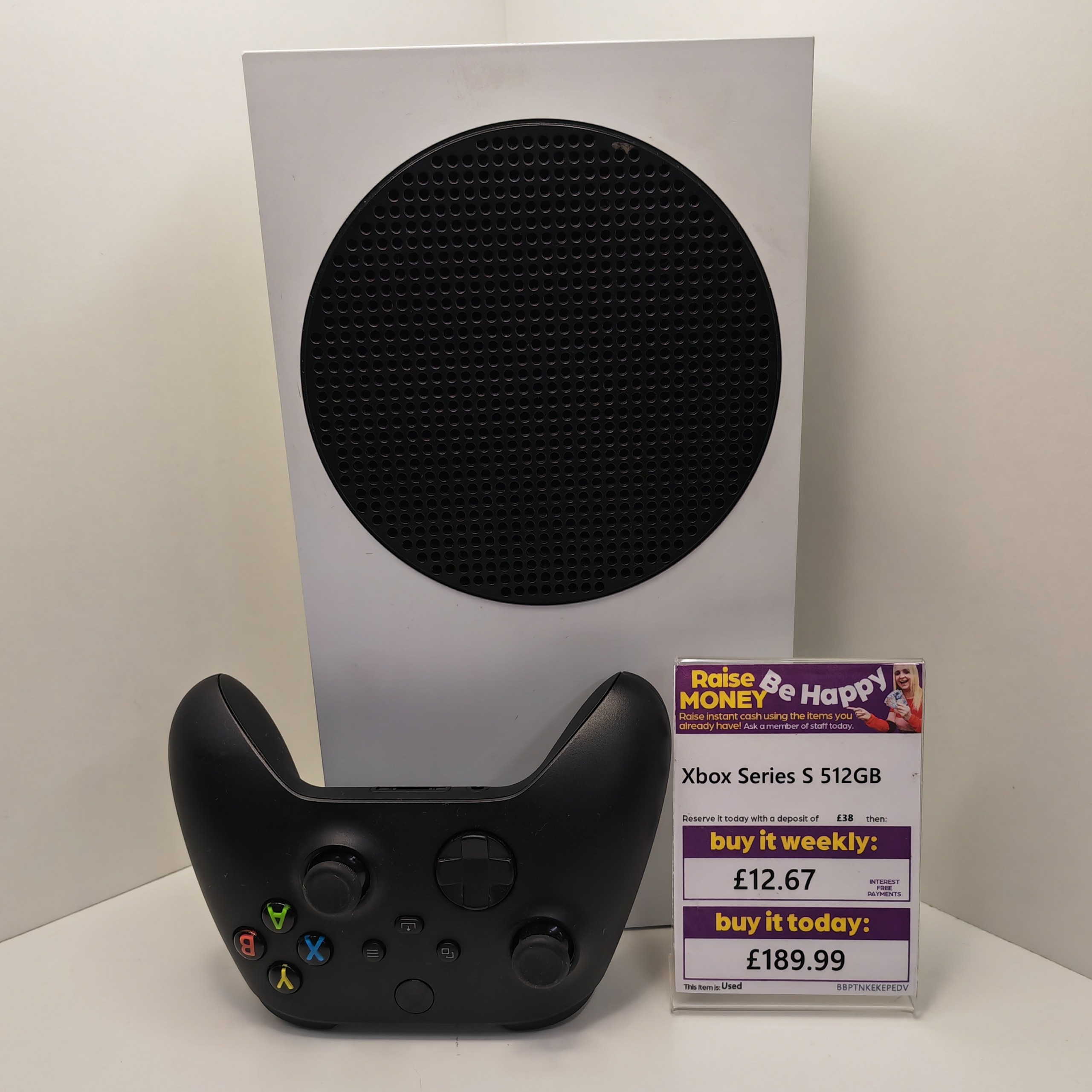Product photo for Xbox Series S Console, 512GB, White with Black Controller