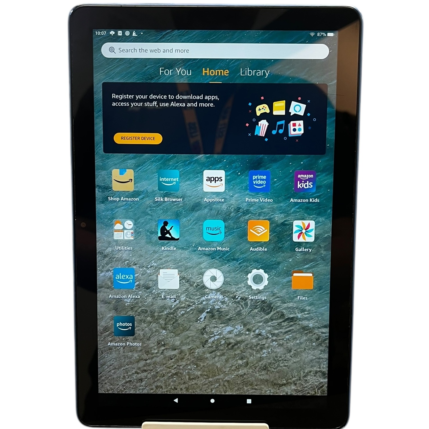 Product photo for Amazon Fire HD 10 - 13th Gen (Blue Colour, 32GB Storage, Used Condition)