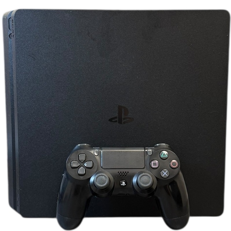 Product photo for Sony PlayStation 4 Slim Console With Official Controller - 500GB, Black