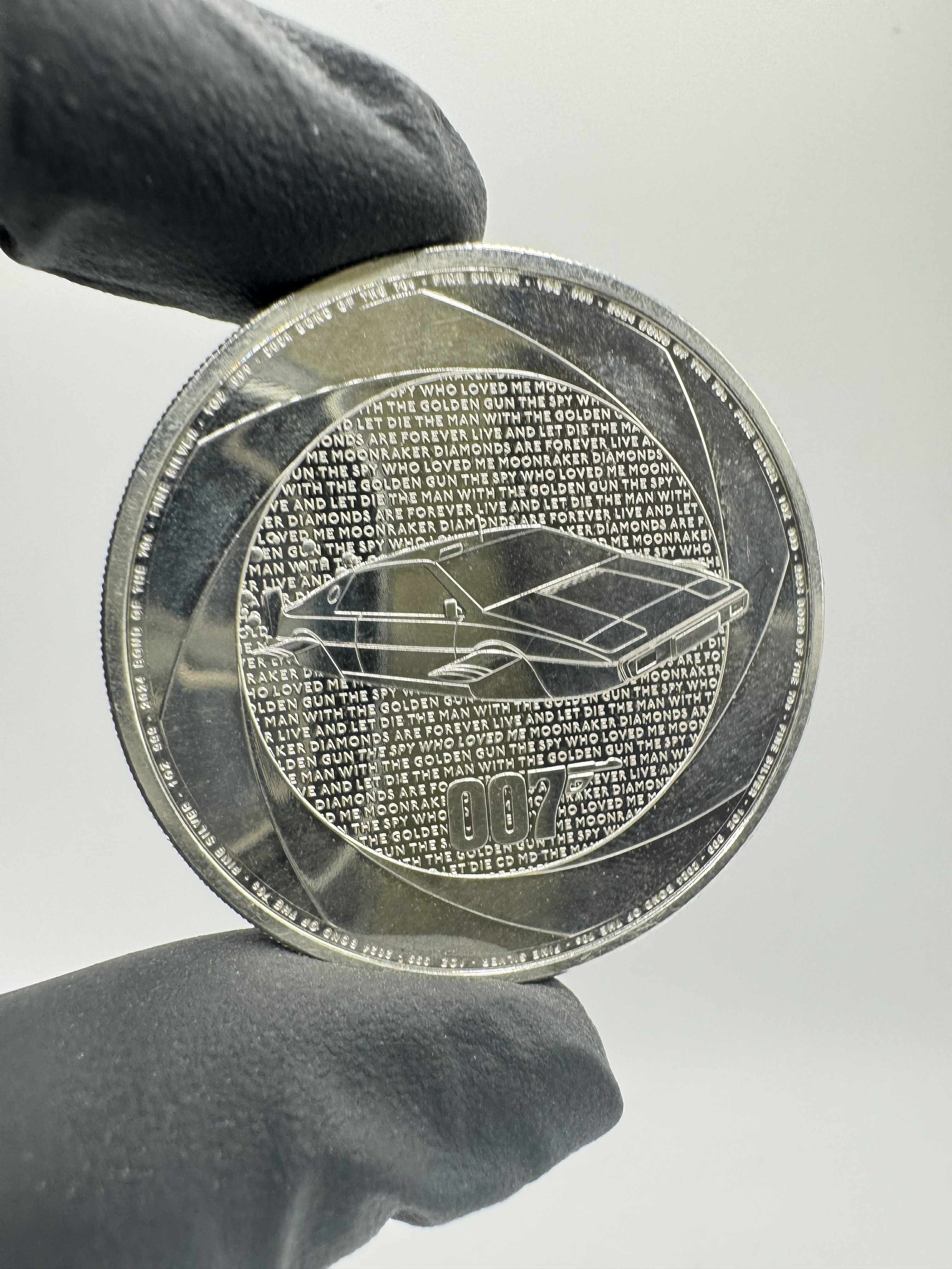 Product photo for Silver 1oz Bond Films Of The 1970's Coin
