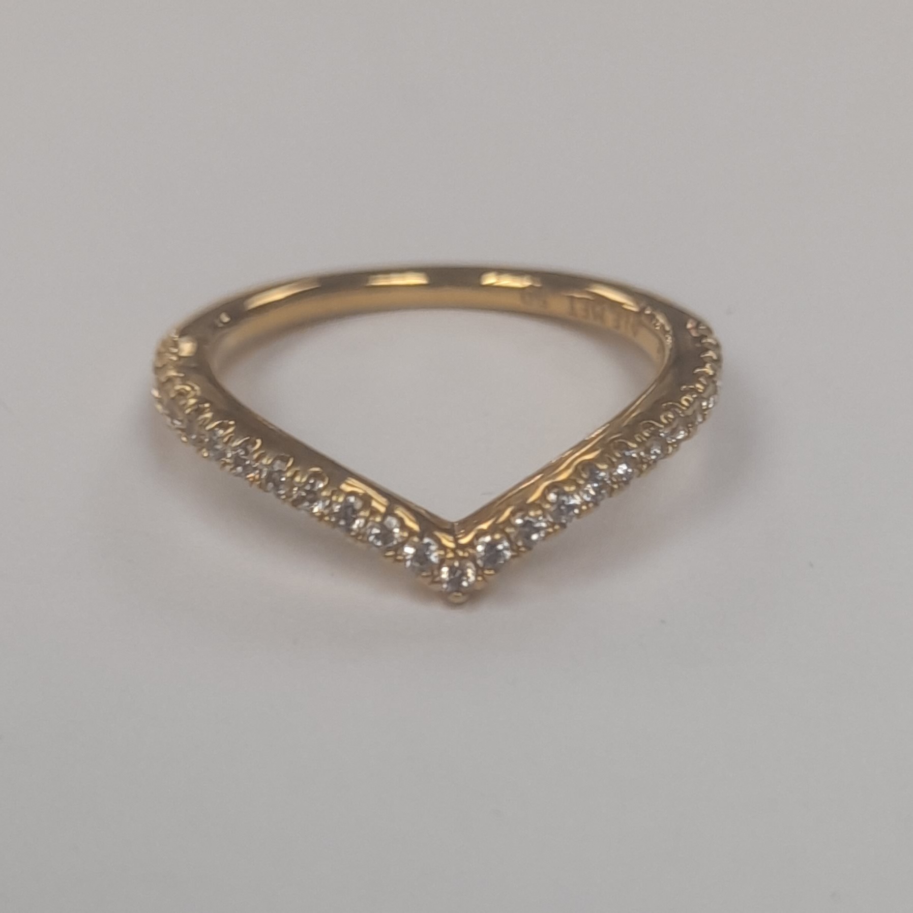 Product photo for Pandora Gold Ring With Silver Stones