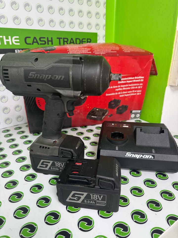 Product photo for Snap-On Cordless Impact Wrench Kit (Inc Two 5.0Ah Batteries & Charger)