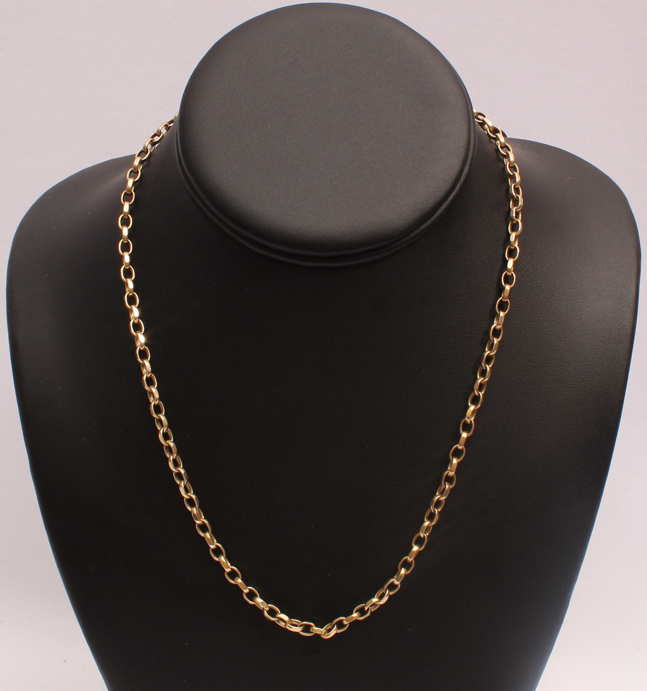 Product photo for 9ct Yellow Gold 18 Inch Belcher Necklace