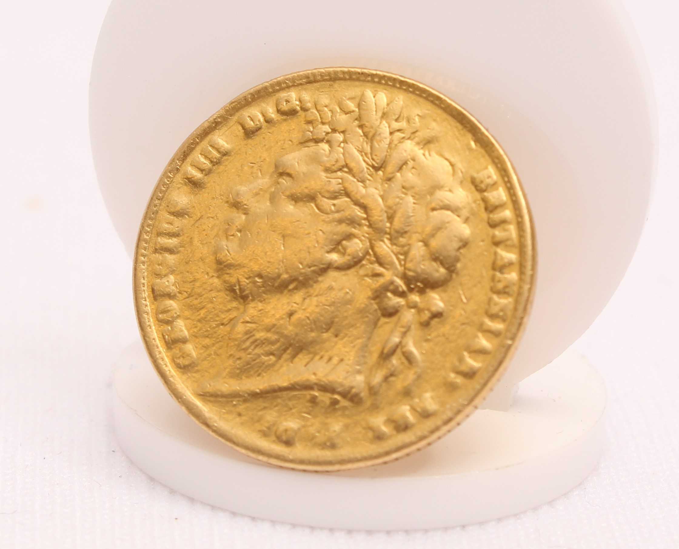 Product photo for 22ct 1821 Full Sovereign George IV Laureate Head Coin