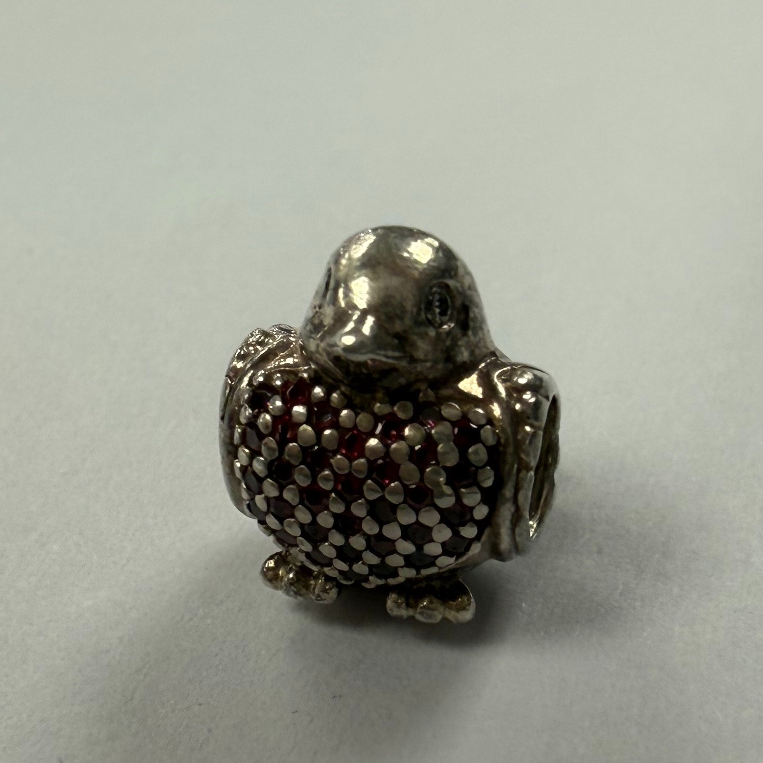 Product photo for Pandora Robin Red Jewelled Charm