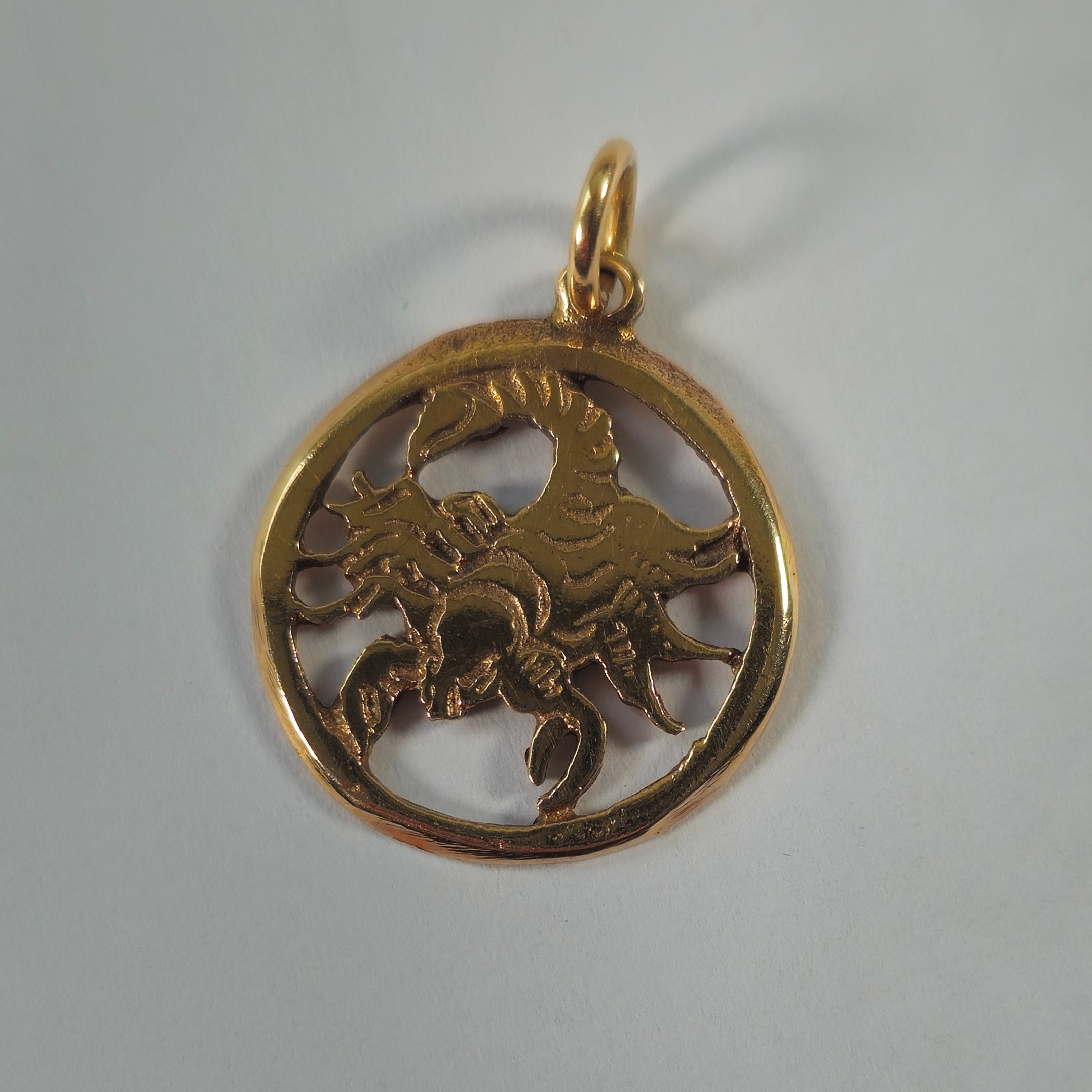 Product photo for 9ct Gold Scorpion pendant