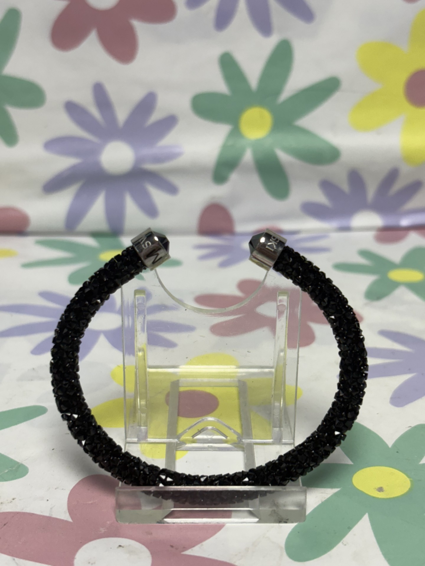 Product photo for Swarovski Crystaldust Cuff Bracelet - Black