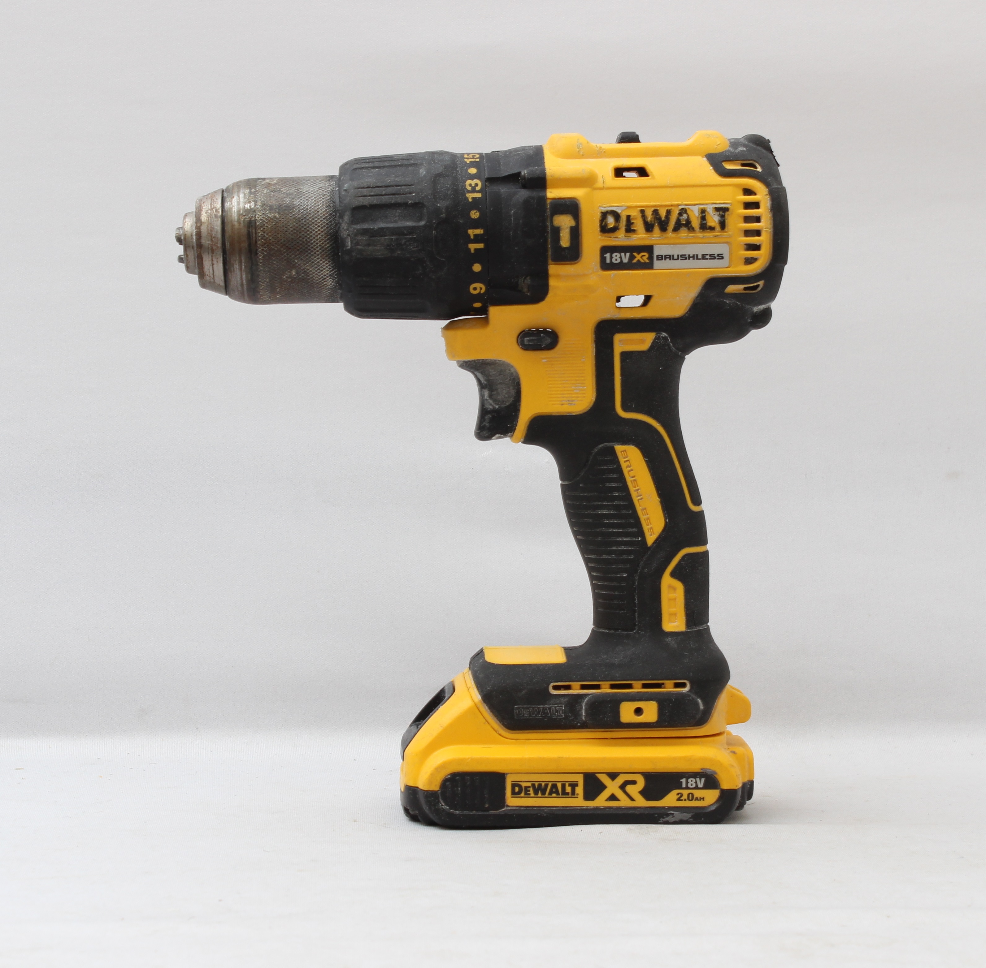Product photo for DeWalt XR 18V Brushless Cordless Drill with 2.0Ah Battery (U)