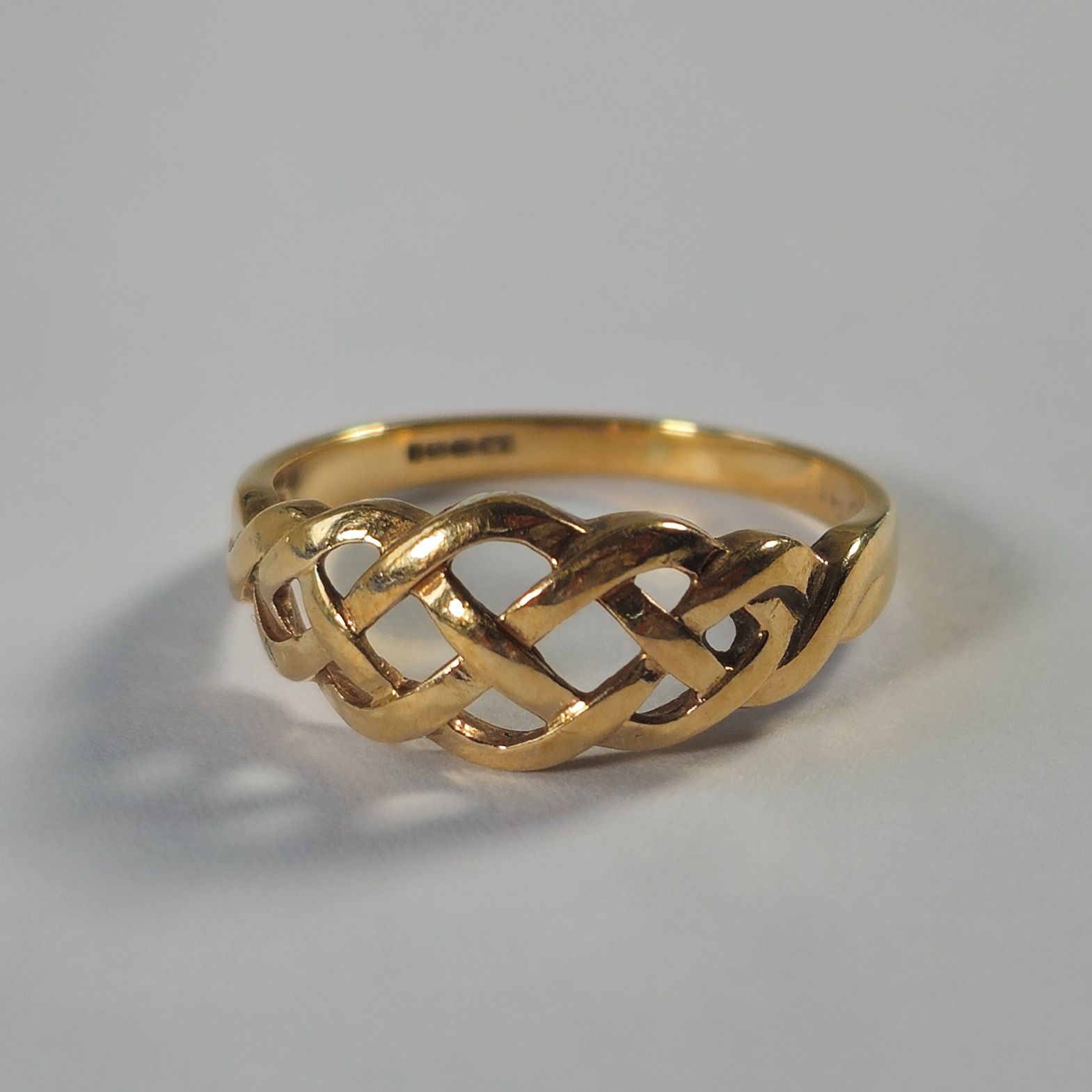 Product photo for 9ct Gold Celtic Half Band Ring Size M1/2