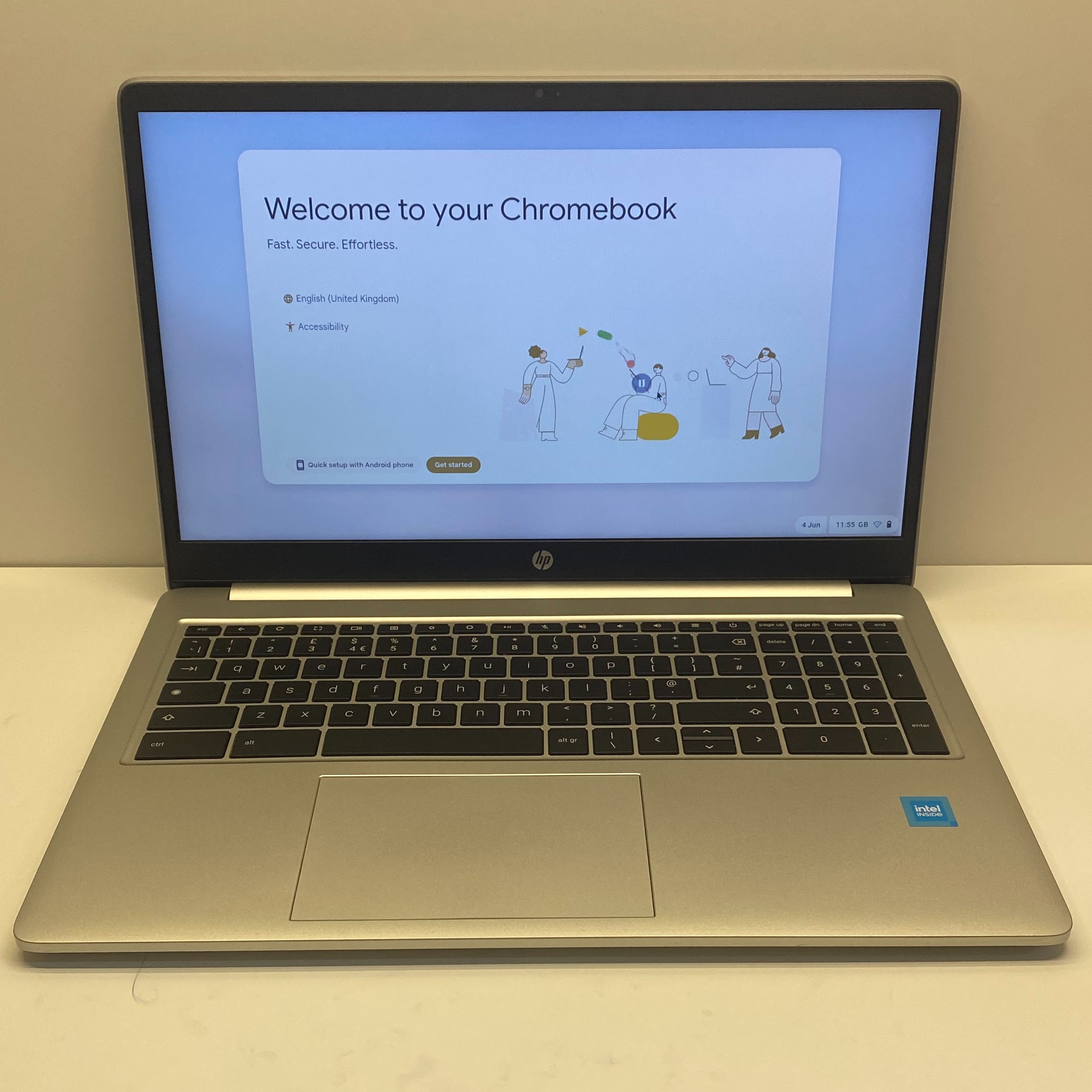 Product photo for HP Chromebook 15A-NA0007NA 15.6