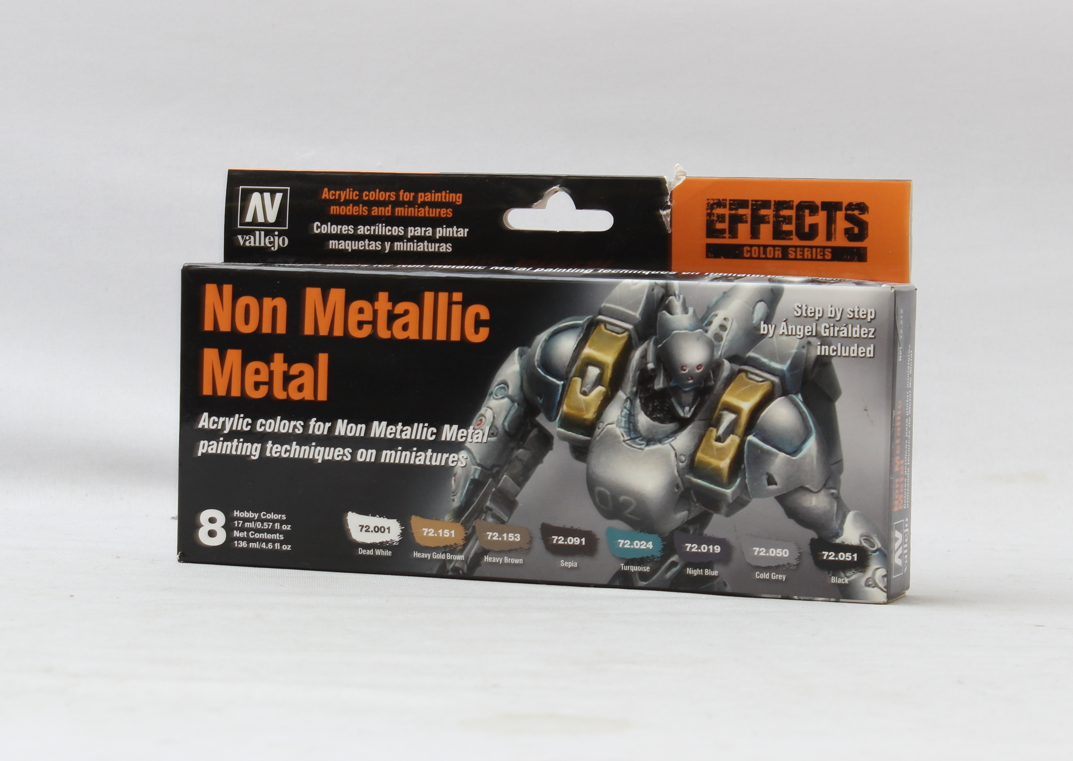 Product photo for Vallejo Effects Colour Series Non Metallic Metal Acrylic Paints - 77.212 New