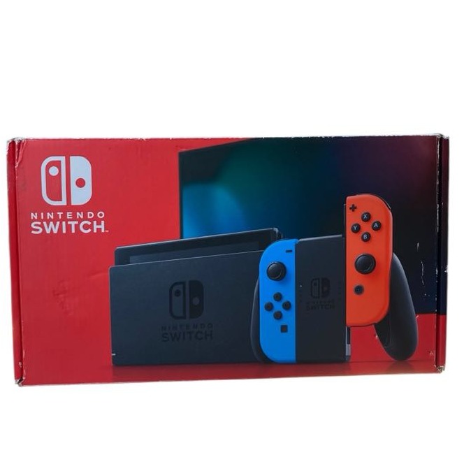 Product photo for Nintendo Switch Console, 32GB + Neon Red/Blue Joy-Con, Boxed, Extended battery