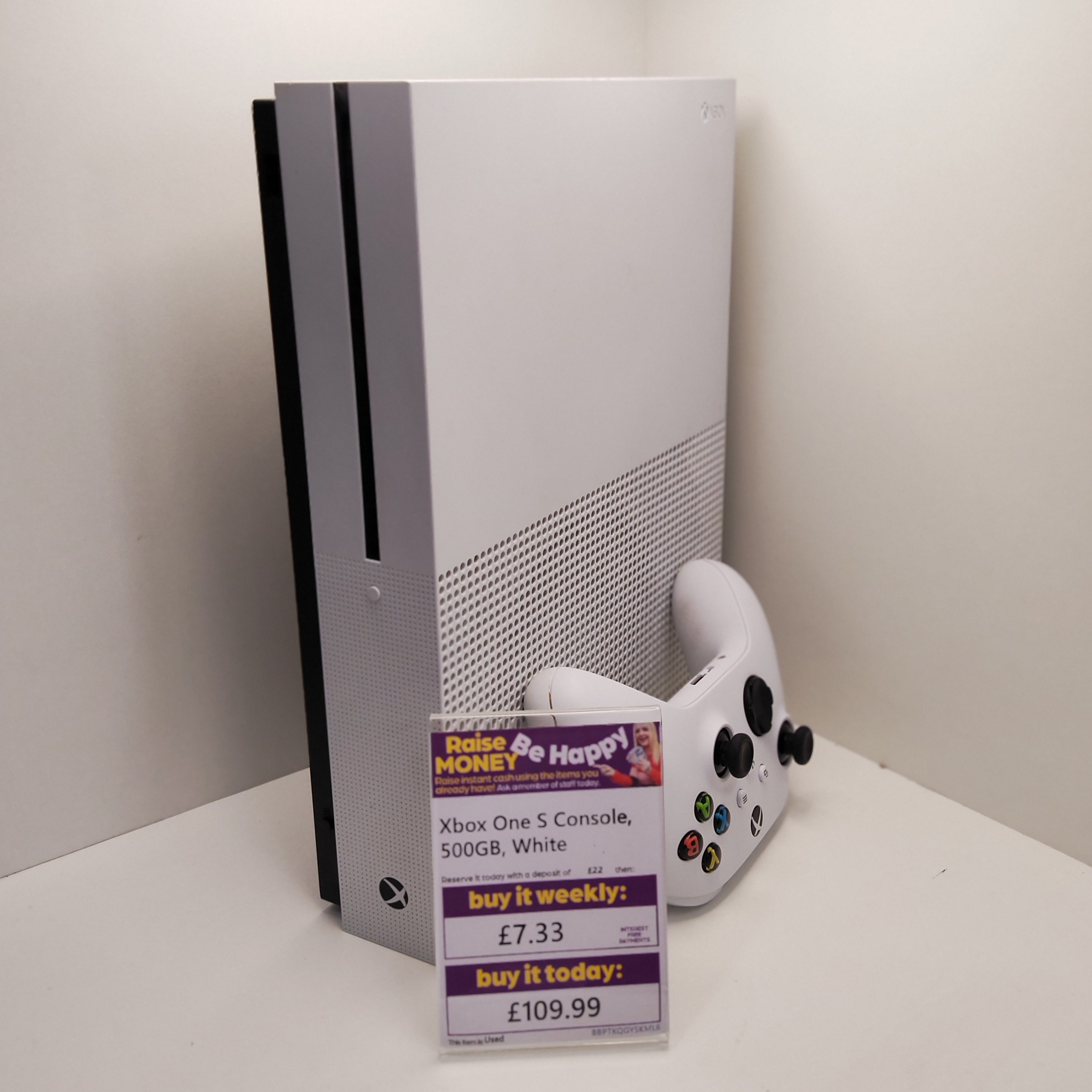 Product photo for Xbox One S Console, 500GB, White