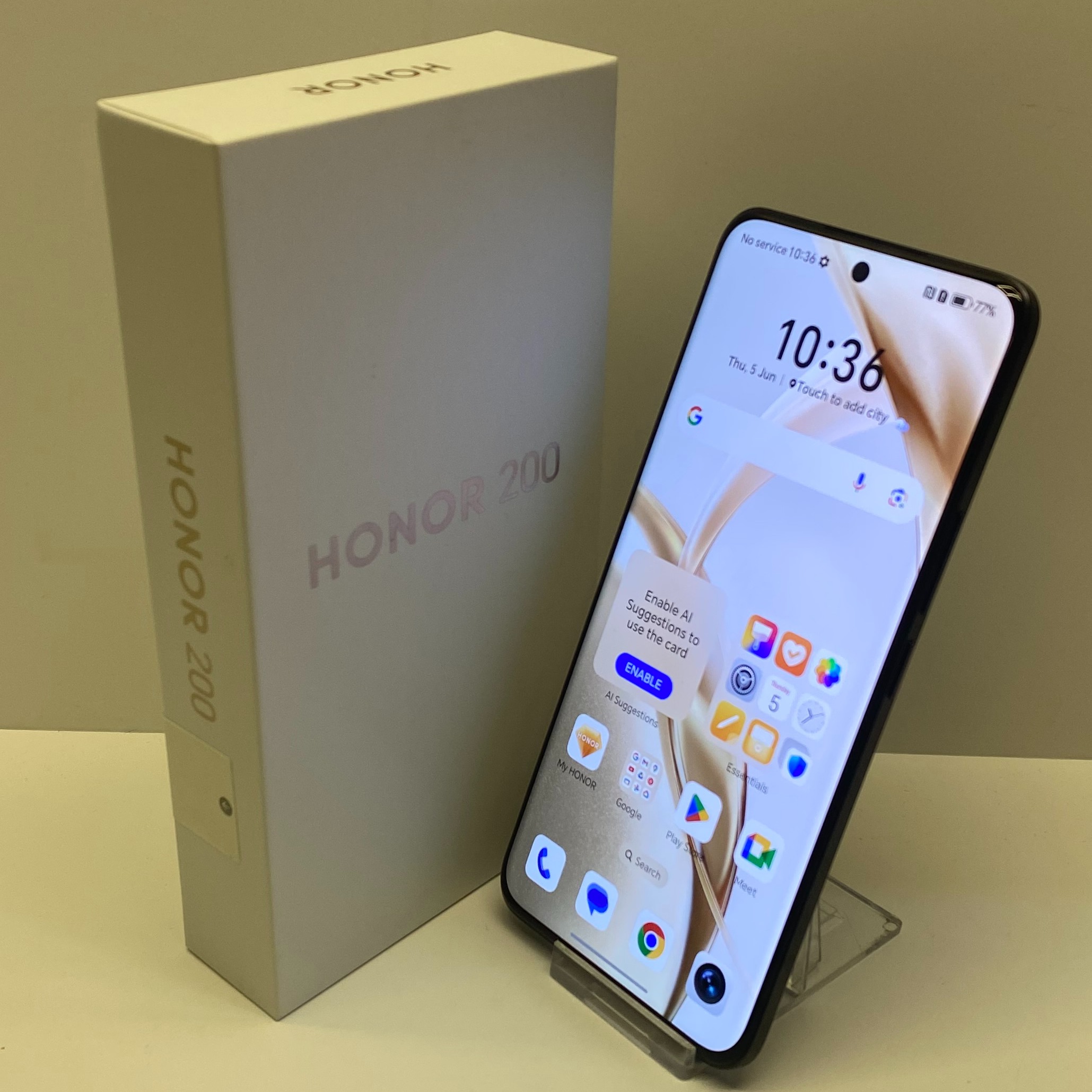 Product photo for Honor 200 Unlocked Model ELI-NX9 256GB in Black Boxed