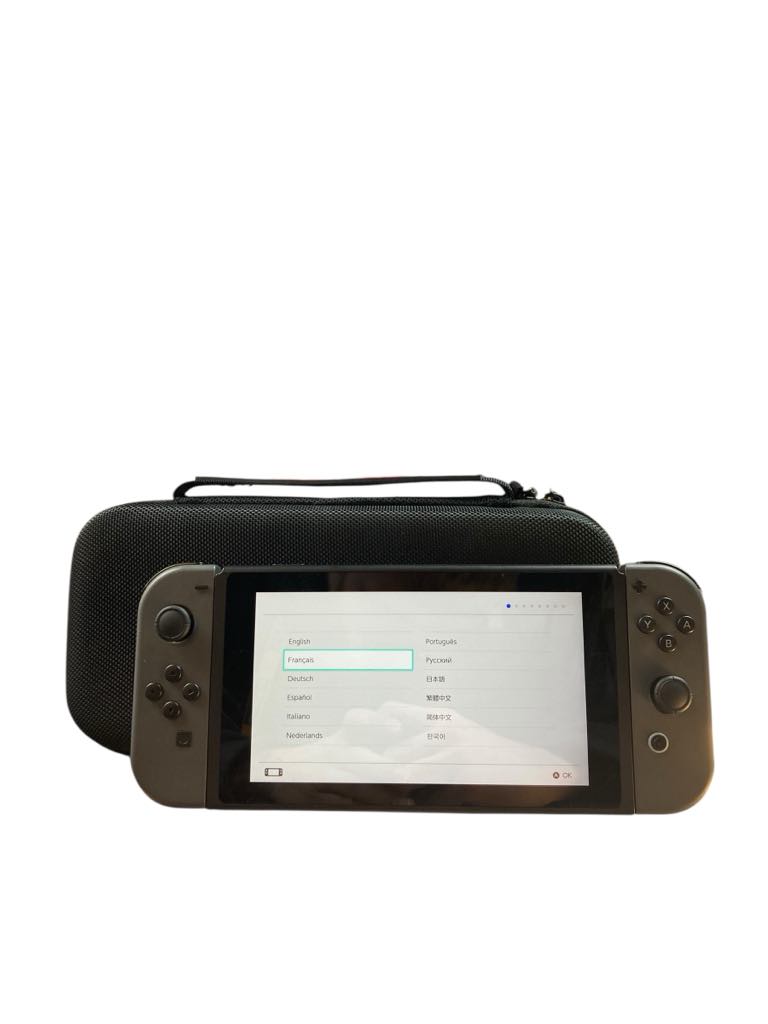Product photo for Nintendo Switch Console, 32GB + Grey Joy-Con, Unboxed w Carry case