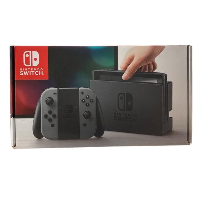 Product photo for Nintendo Switch Console, 32GB + Grey Joy-Con, Boxed