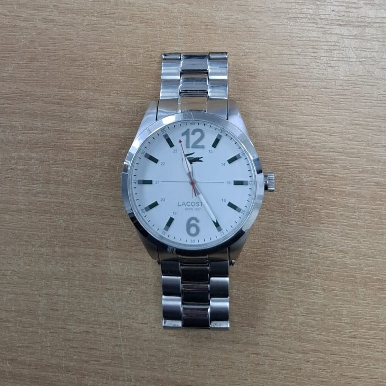 Product photo for Lacoste 2010697 Montreal Silver Tone White Dial Mens Sport Casual Watch