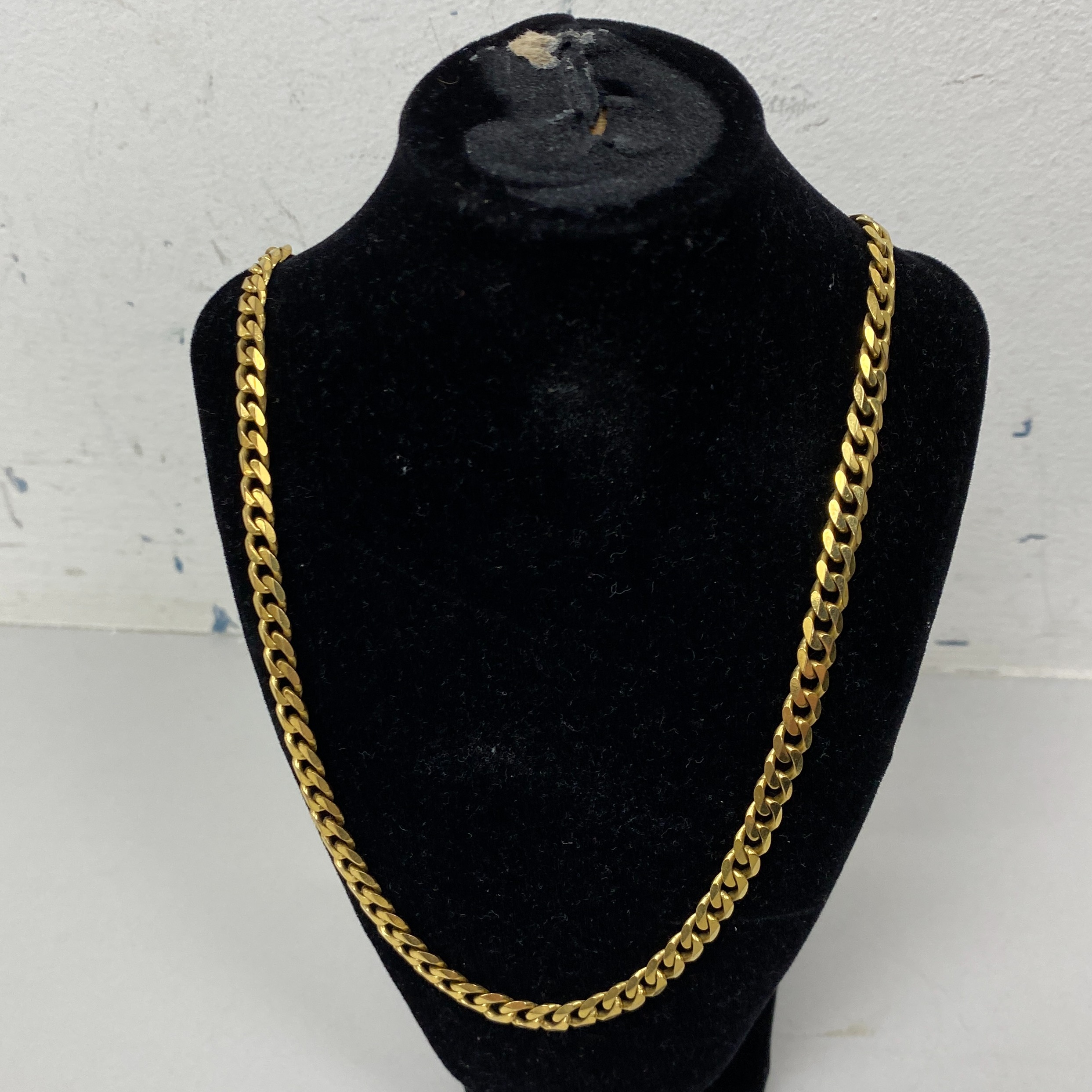 Product photo for Beautiful Solid 9ct Yellow Gold Curb Chain - 24” Inches Long 5mm