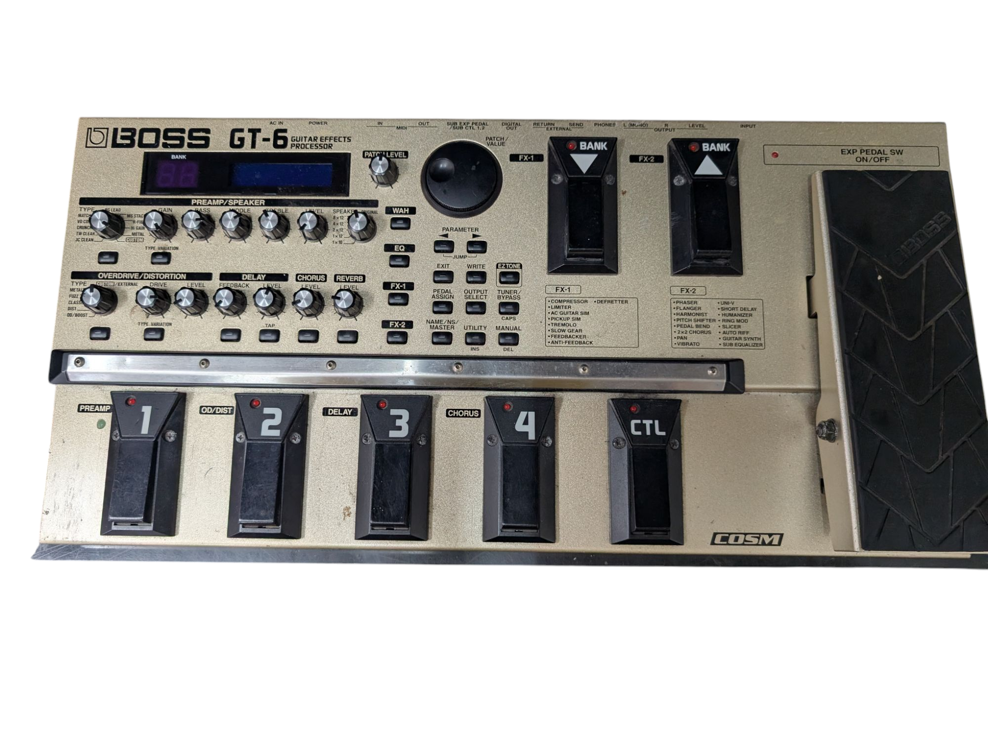 Product photo for Boss GT-6 Guitar Multi-Effects Processor – Untested, No Power Supply