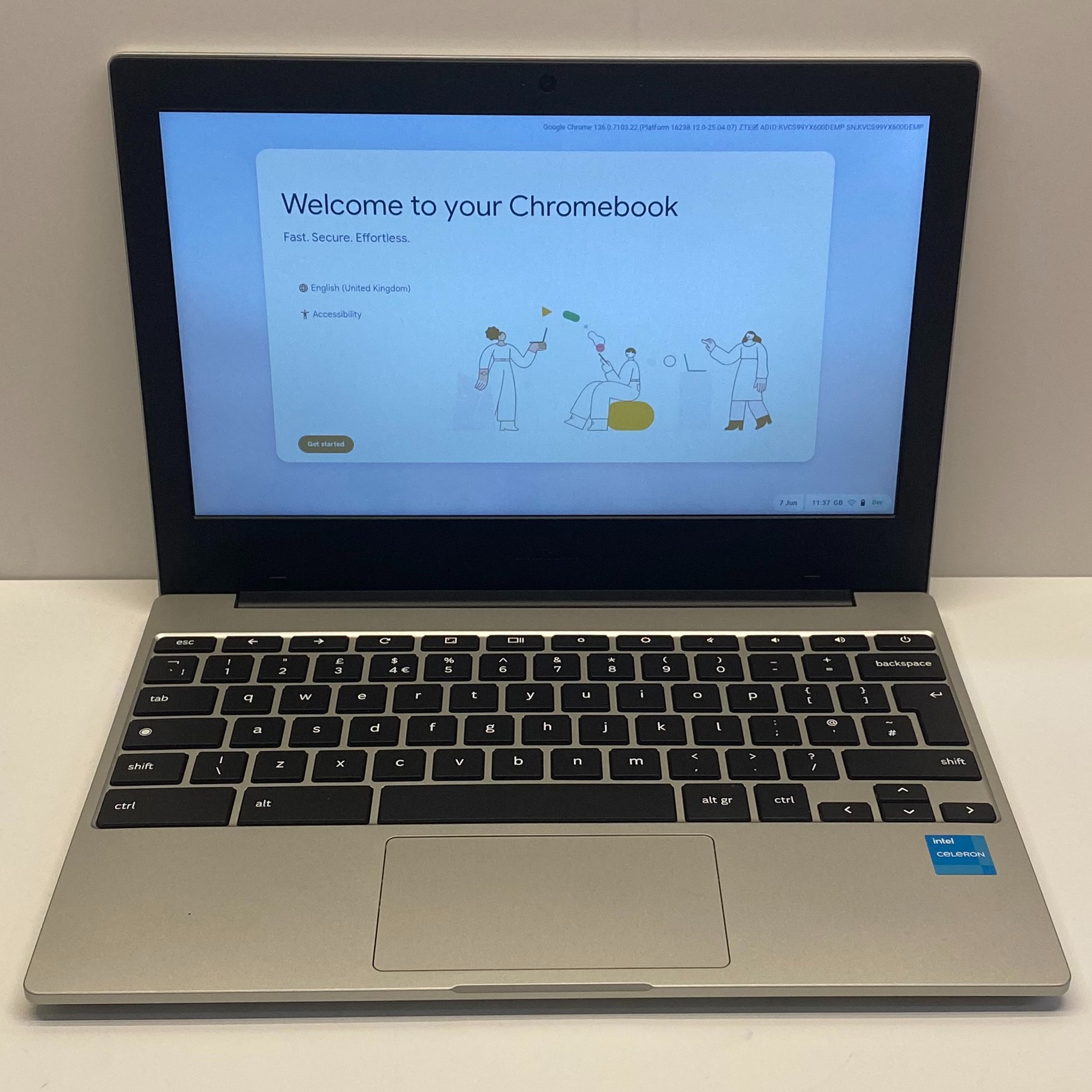 Product photo for Samsung Chromebook Go Model XE310XDA 11.6