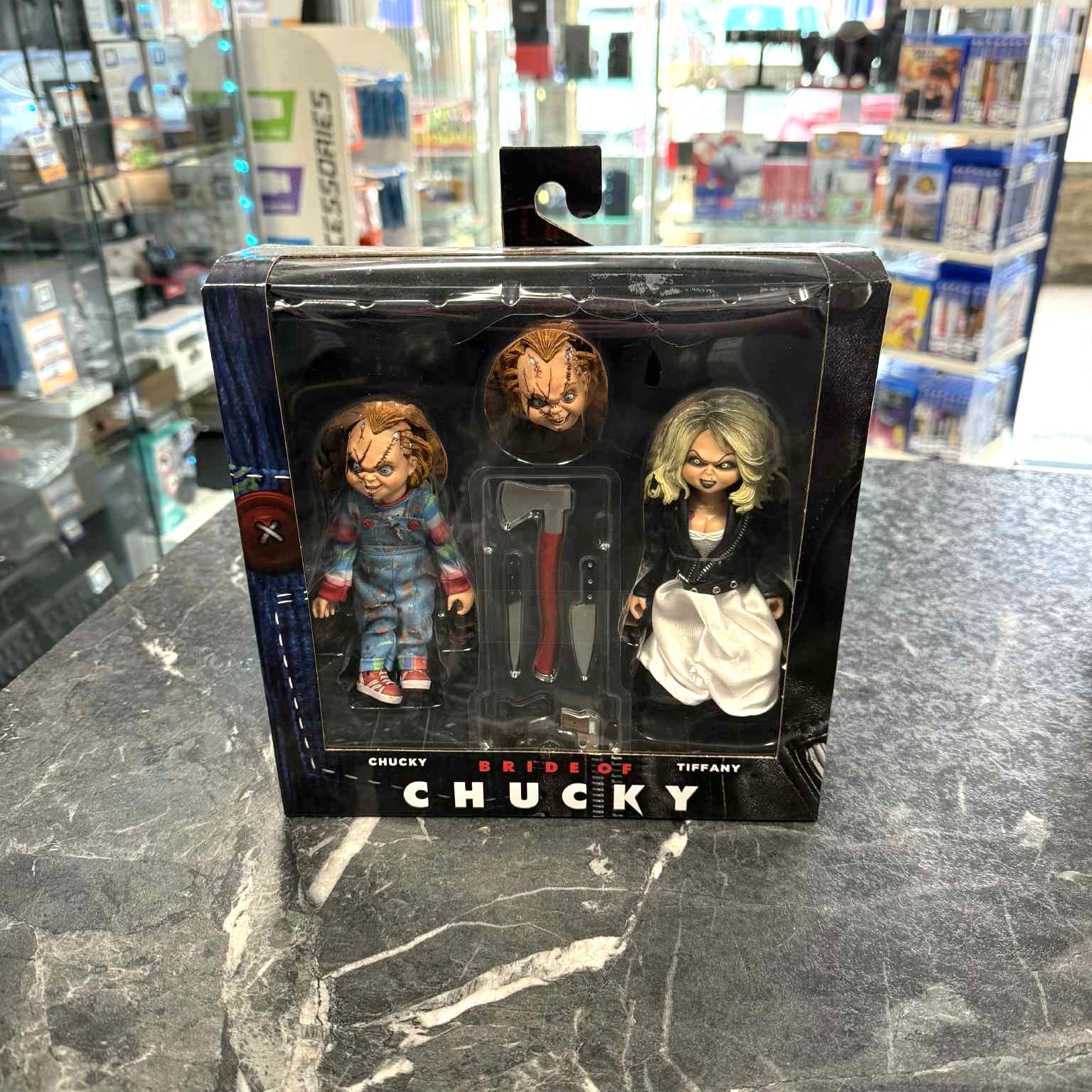 Product photo for Bride of Chucky 8'' Scale Clothed Figure & Tiffany 2-Pack