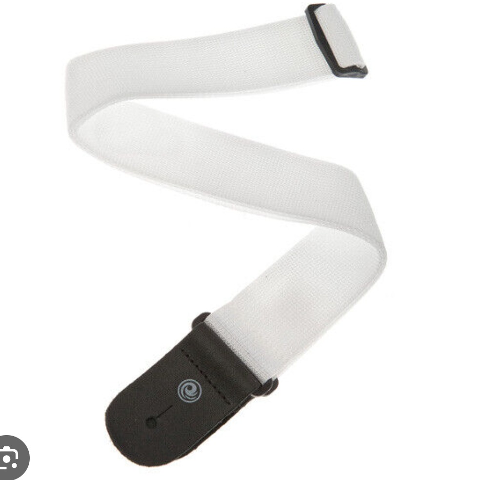 Product photo for D'Addario PWS108 White Strap