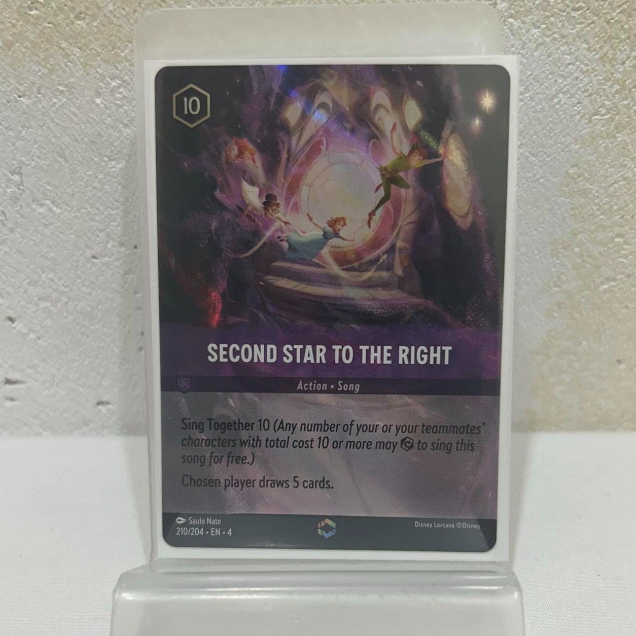 Product photo for Lorcana - Second Star to The Right Enchanted Card 210/204 Series 4
