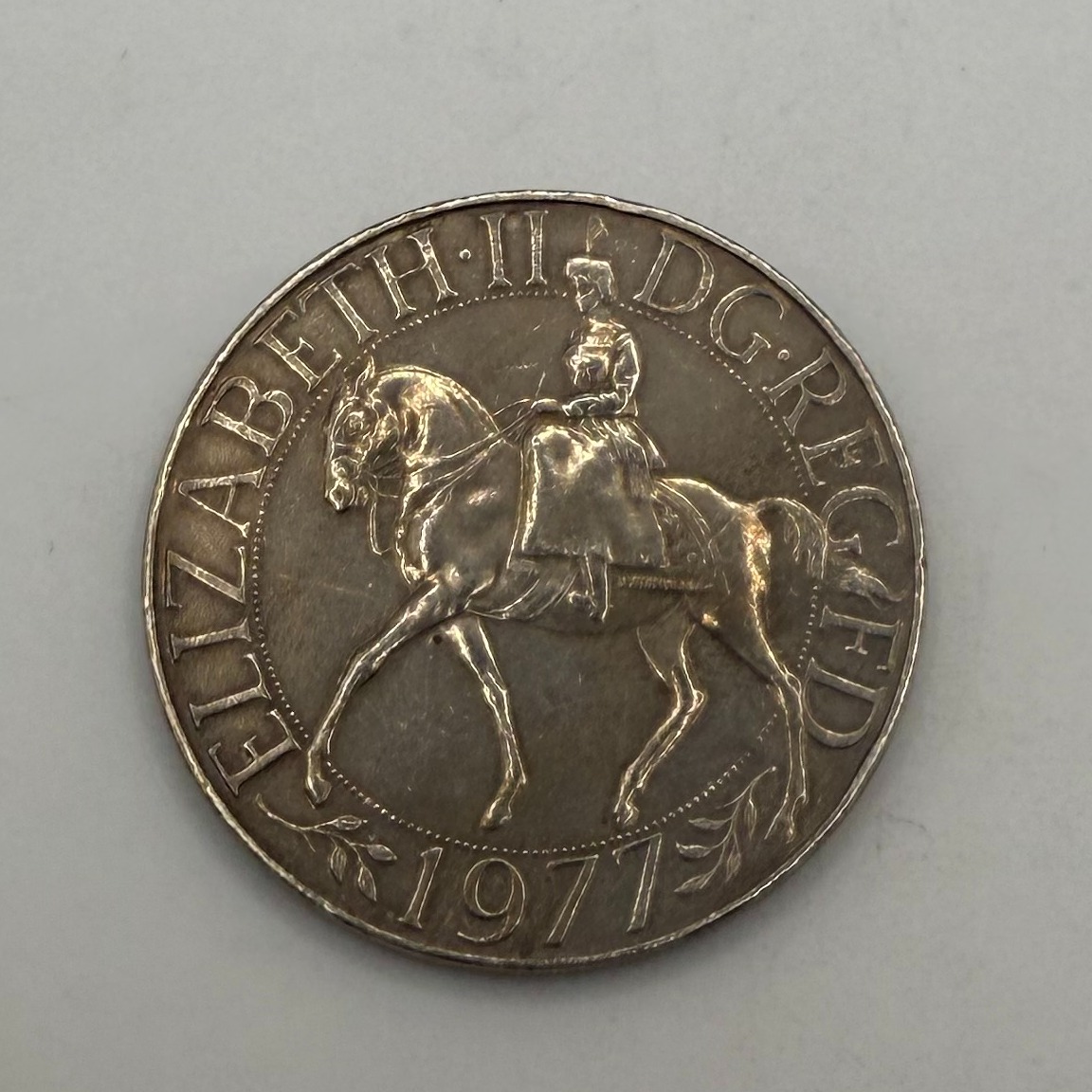Product photo for 1977 Queen Elizabeth II Silver Jubilee Coin - Cupronickel