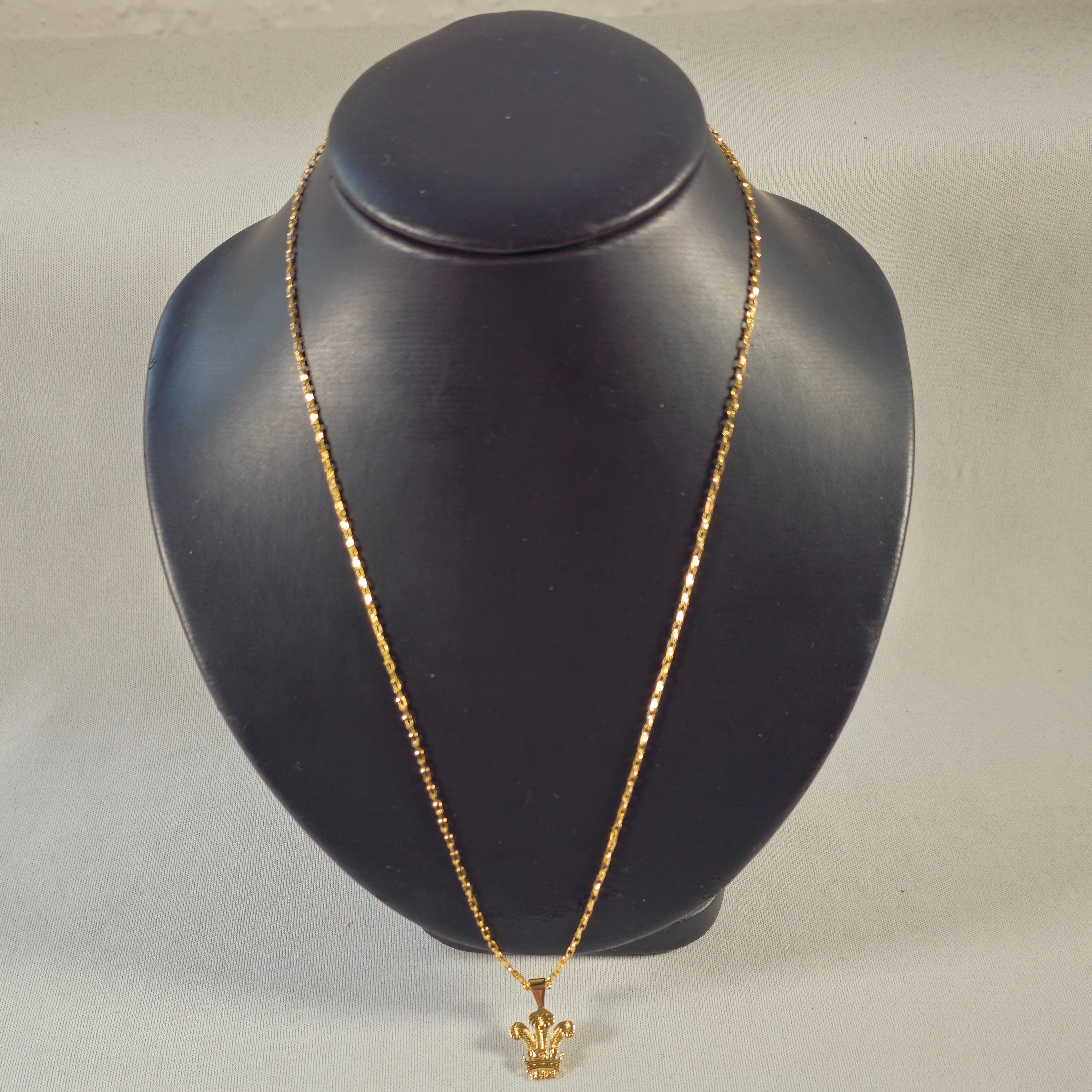 Product photo for 9ct Gold & 3 Feather Pendant 18.50