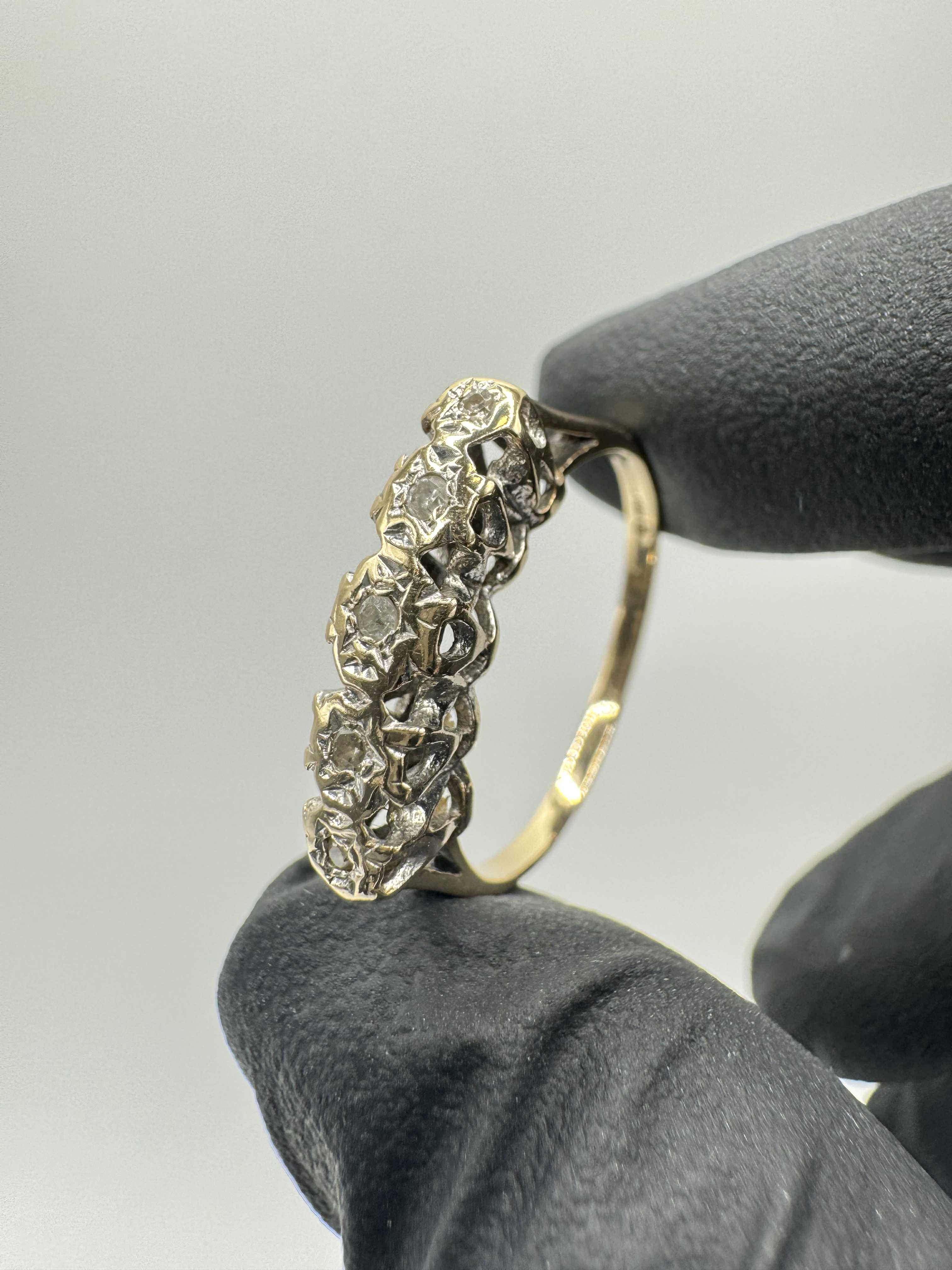Product photo for 9ct Diamond Half Hoop Ring