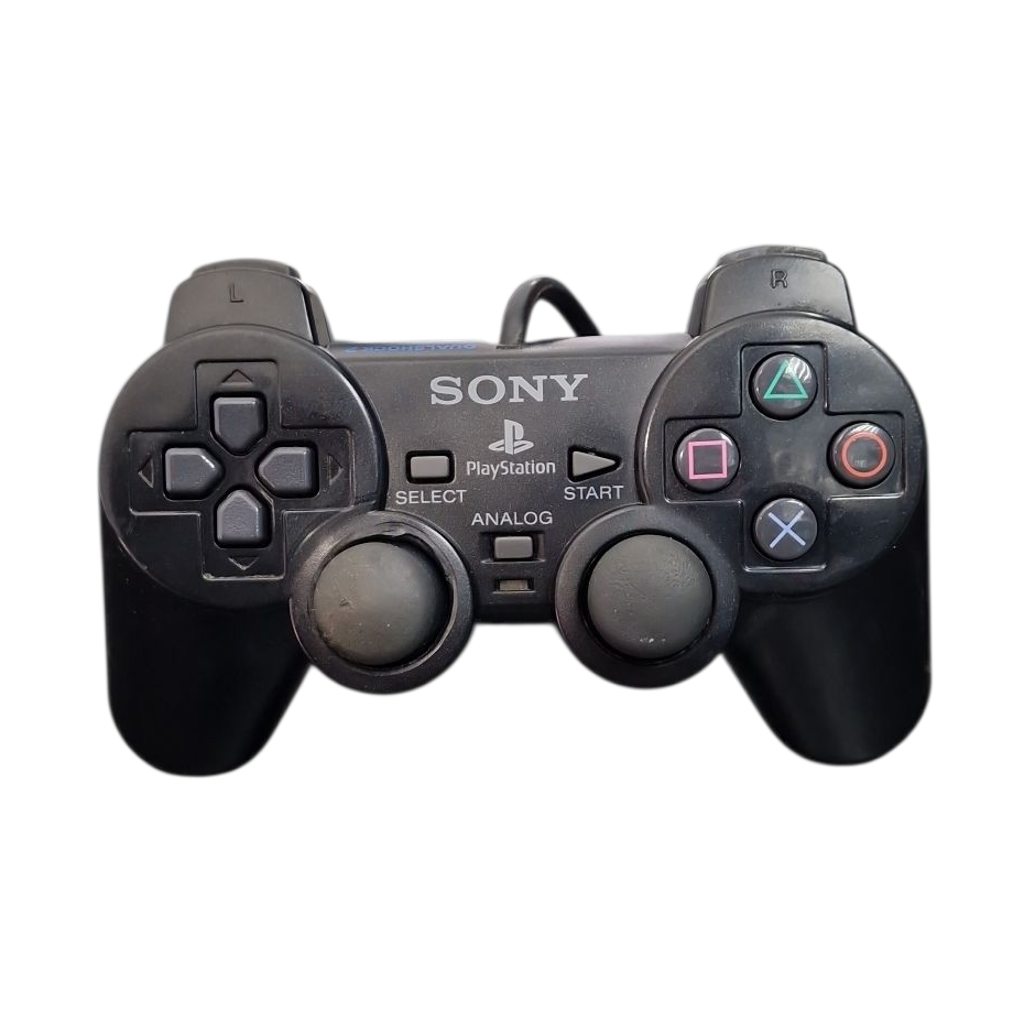 Product photo for PS2 Official DualShock 2 Black Controller, B