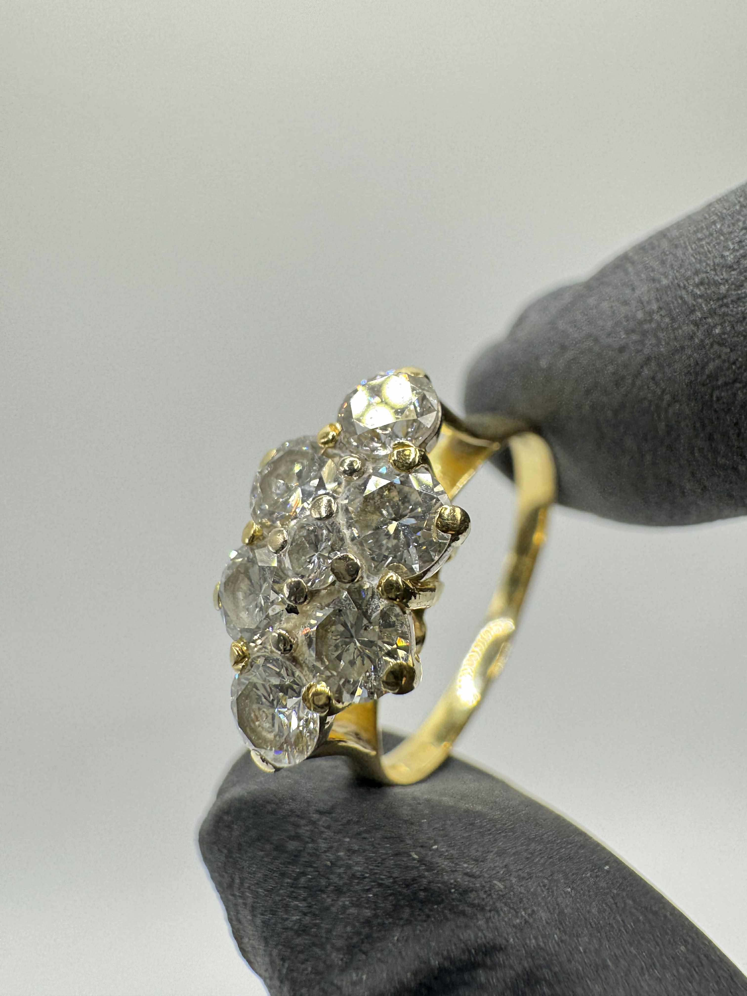 Product photo for 18ct Kite Shaped Diamond Cluster Ring