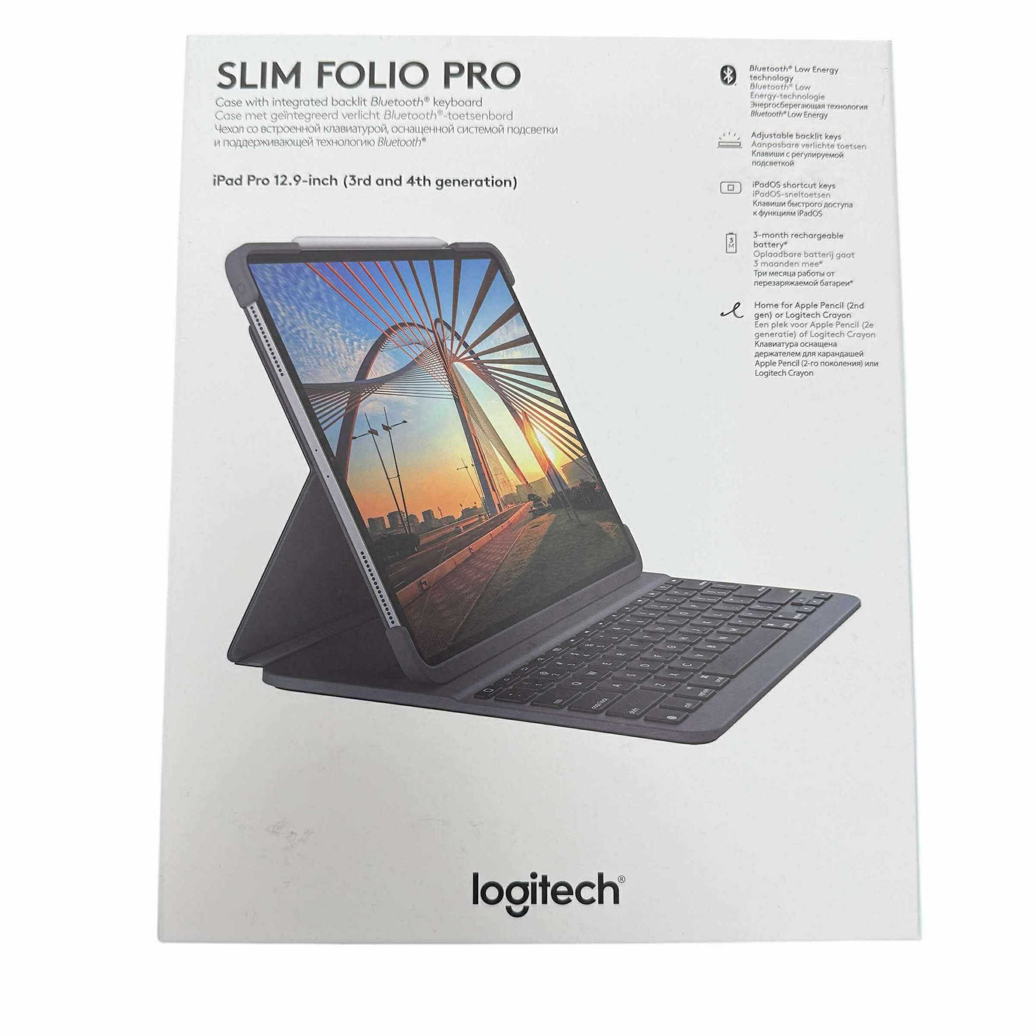 Product photo for Logitech Slim Folio pro Case With Bluetooth Keyboard
