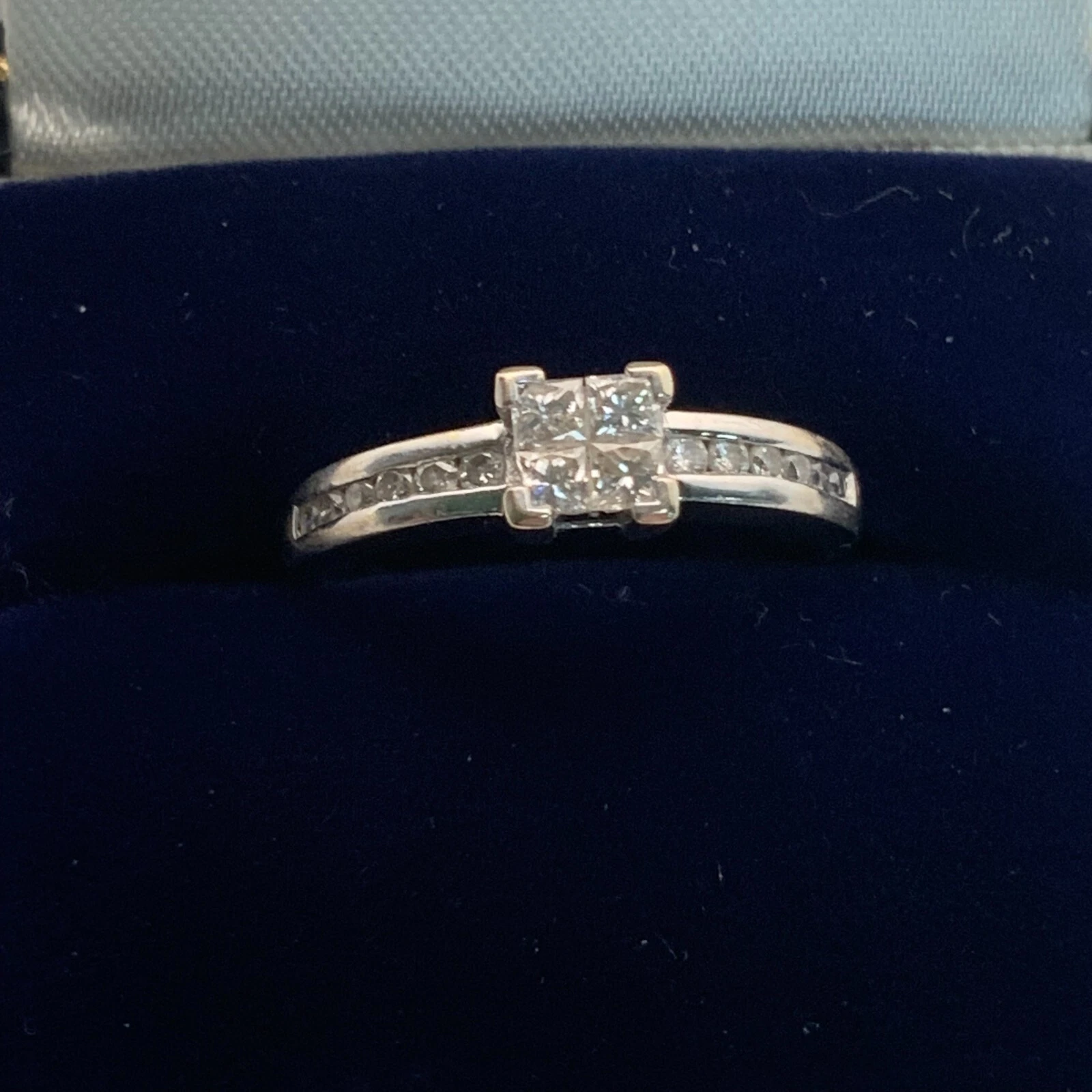 Product photo for 18ct White Gold Diamond Ring Size K 0.33ct