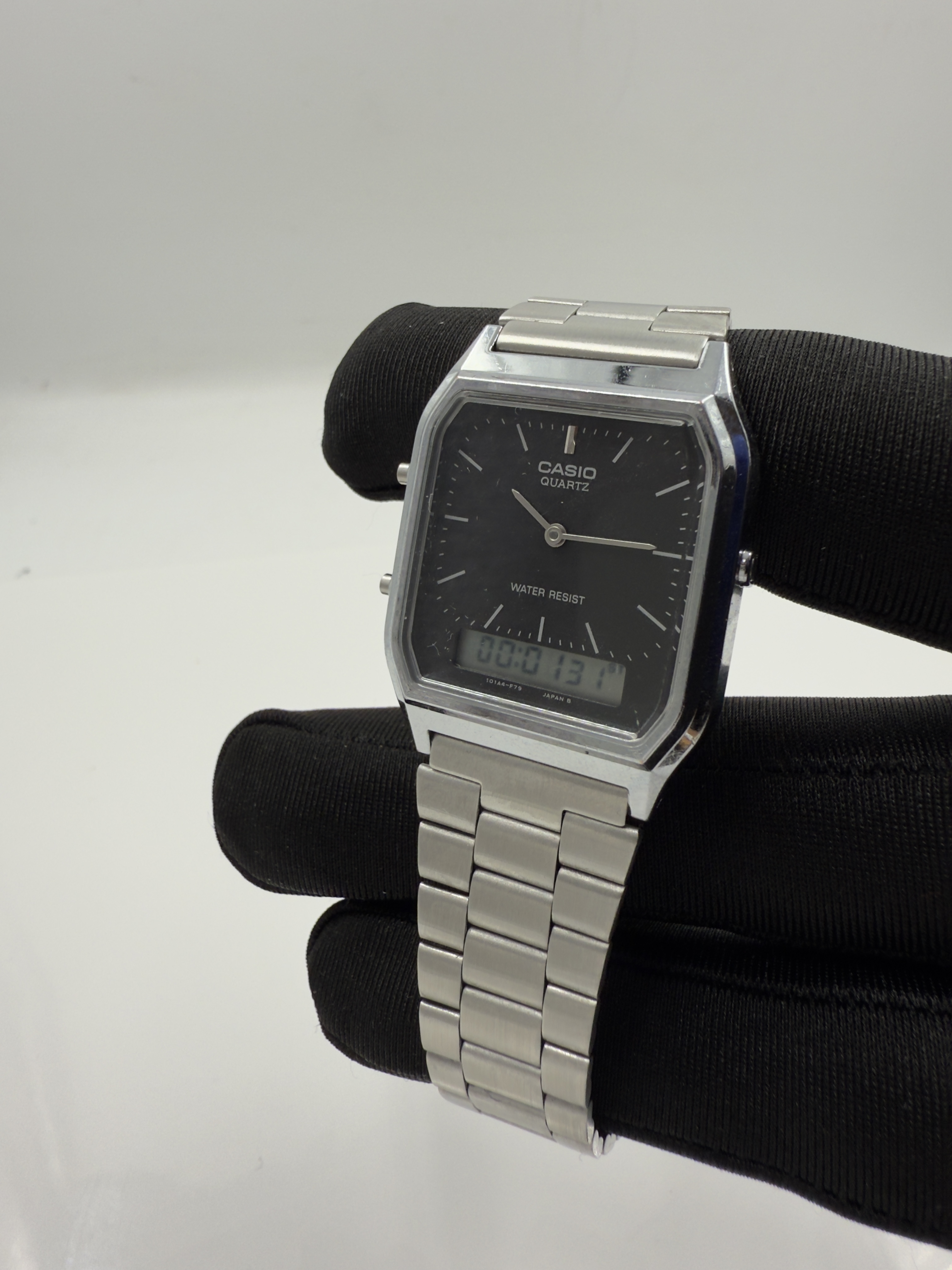 Product photo for CASIO 5154 AQ-230 STAINLESS STEEL WATCH
