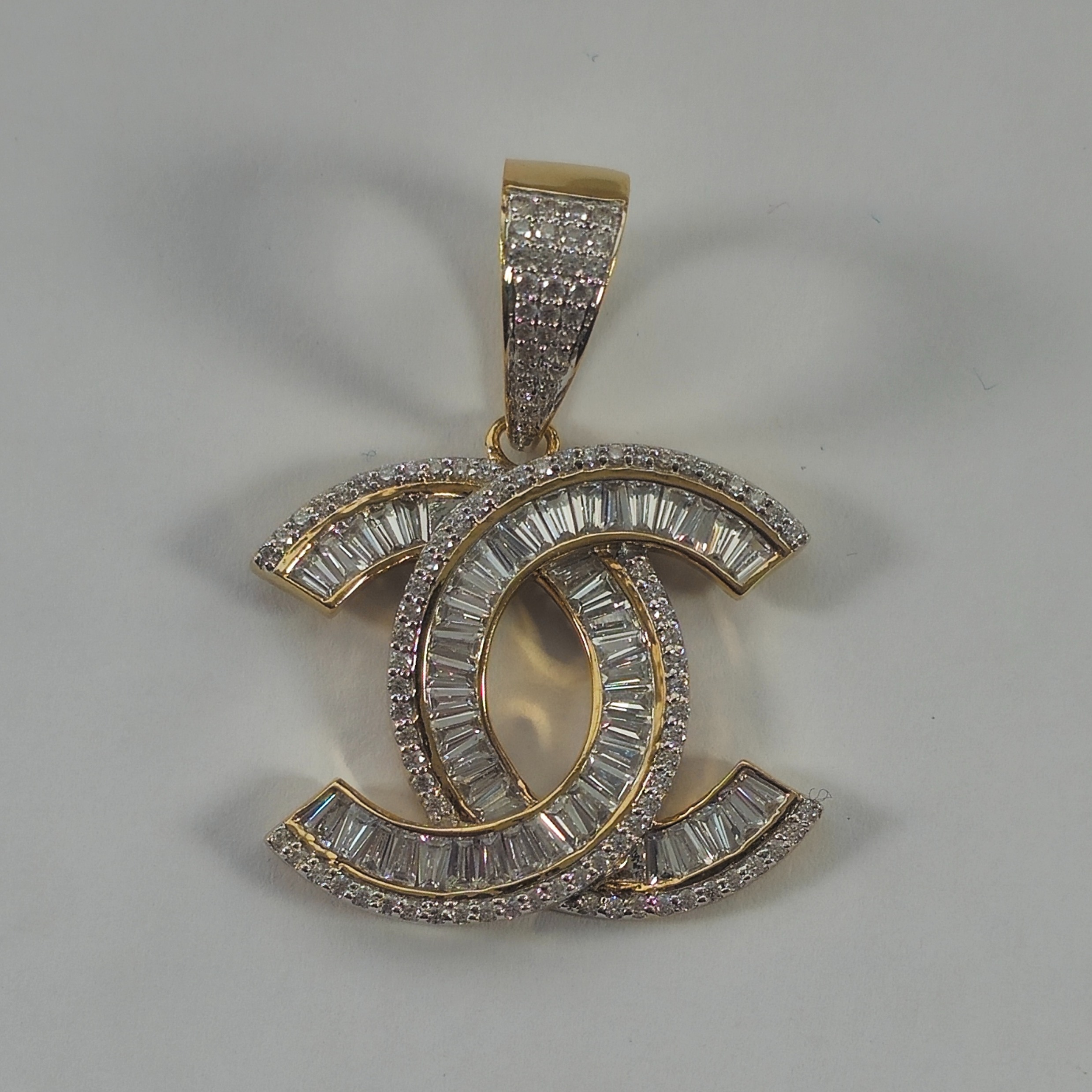 Product photo for 9ct Gold CC *CZ* Pendant