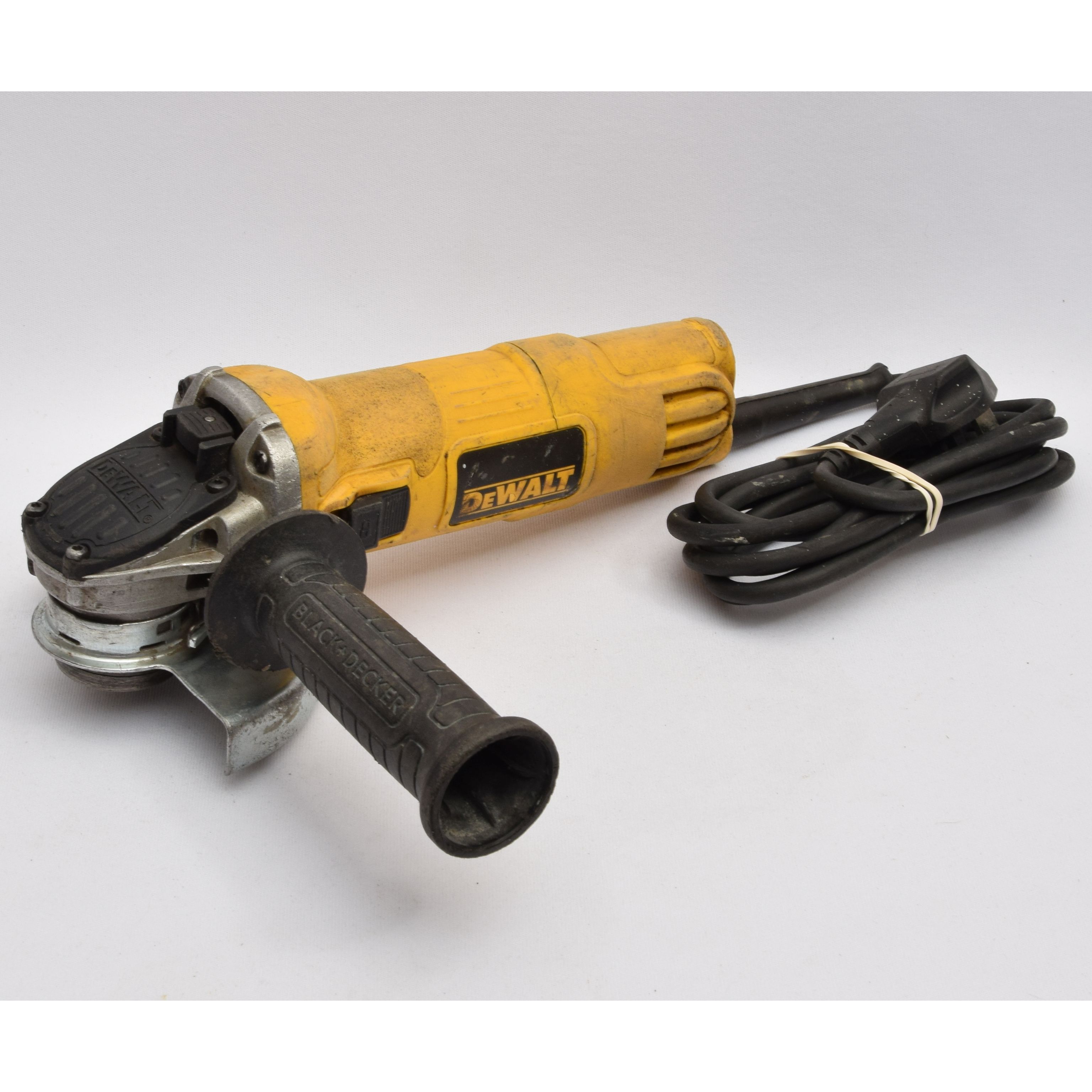 Product photo for Dewalt DWE4056 115mm 800W Angle Grinder Corded 230V & Side Handle (U)