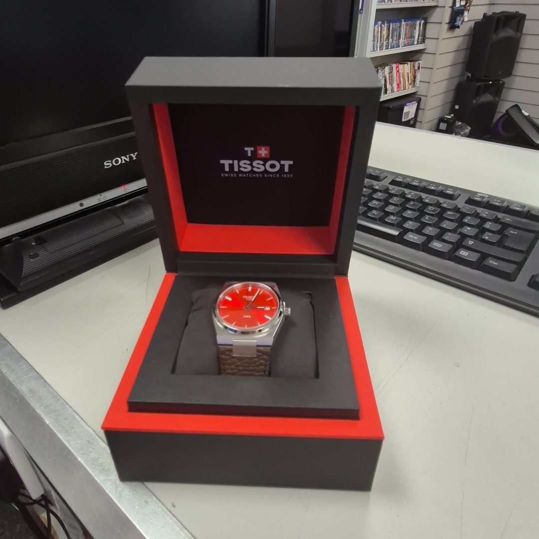 Product photo for Tissot PRX Red Bracelet Watch