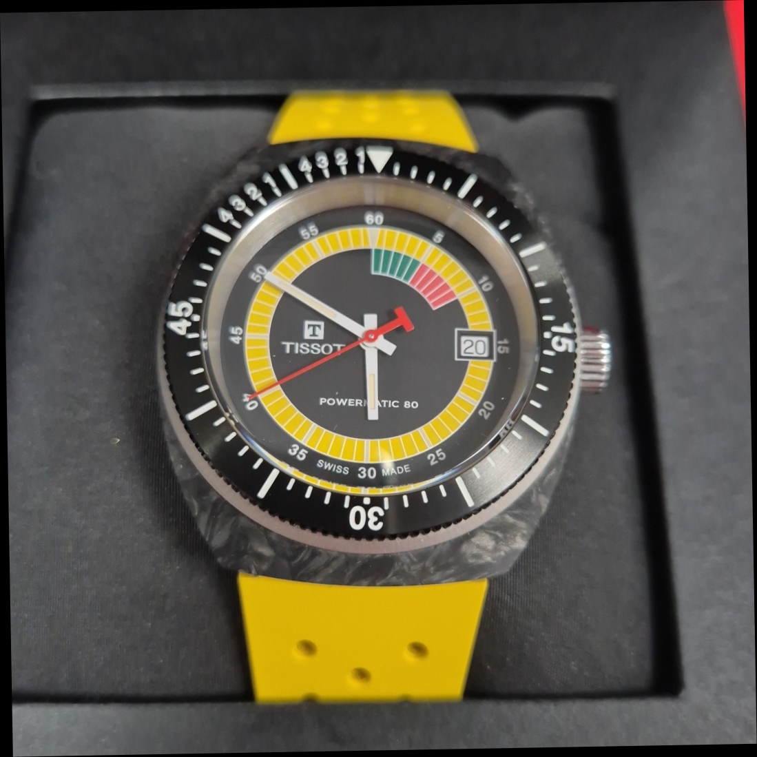Product photo for TISSOT  TISSOT POWERMATIC YELLOW WATCH