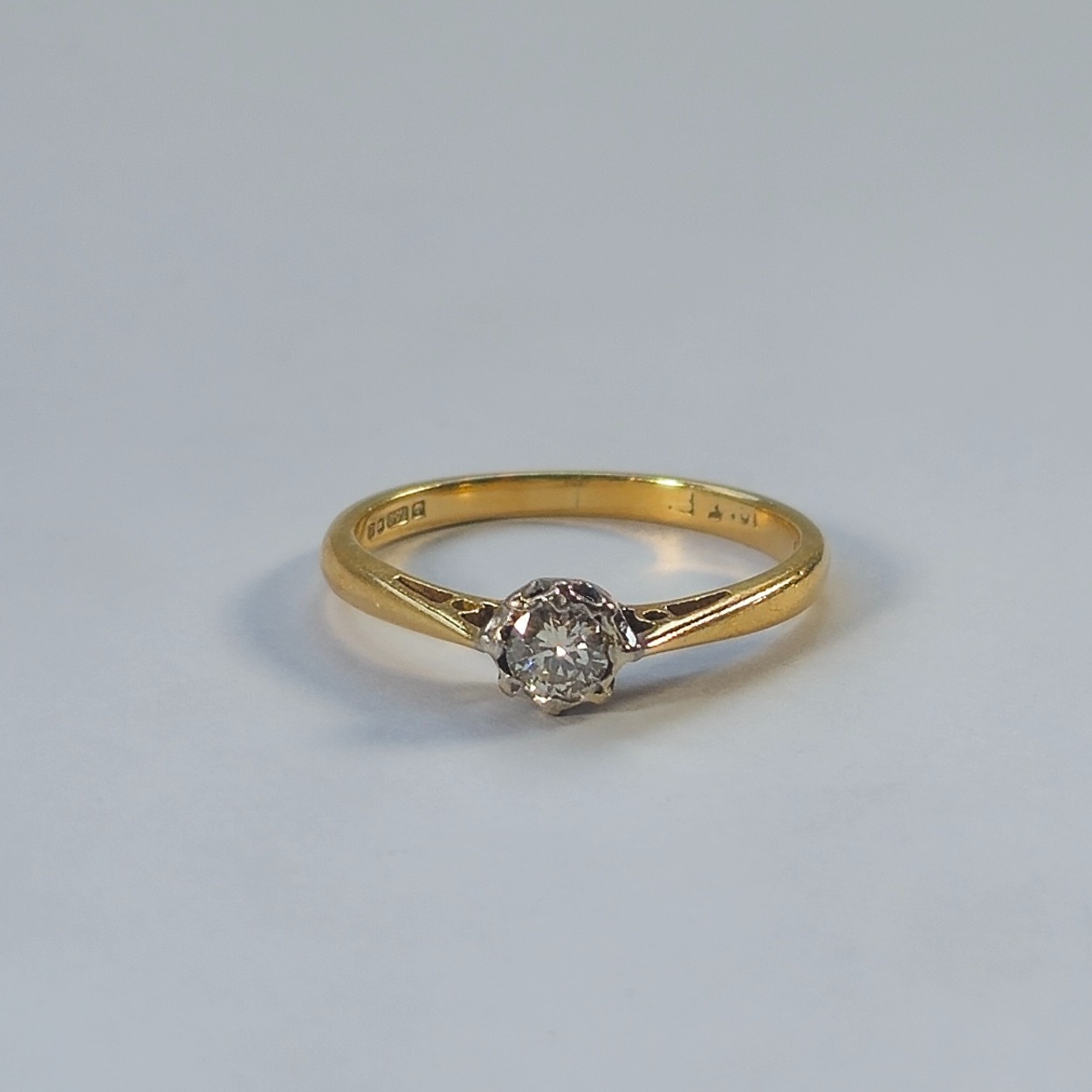 Product photo for 18ct Gold Diamond Engagement Ring Size I1/2