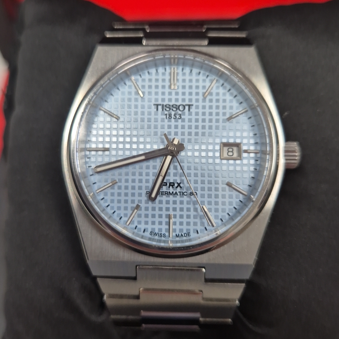 Product photo for Tissot  PRX Powermatic 80 with blue dial
