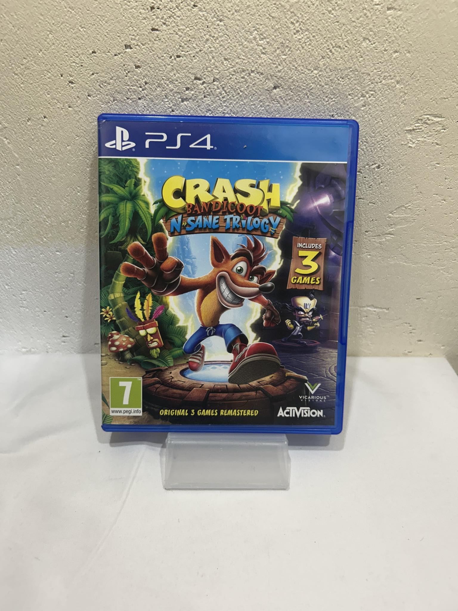 Product photo for Crash Bandicoot N. Sane Trilogy for PlayStation 4