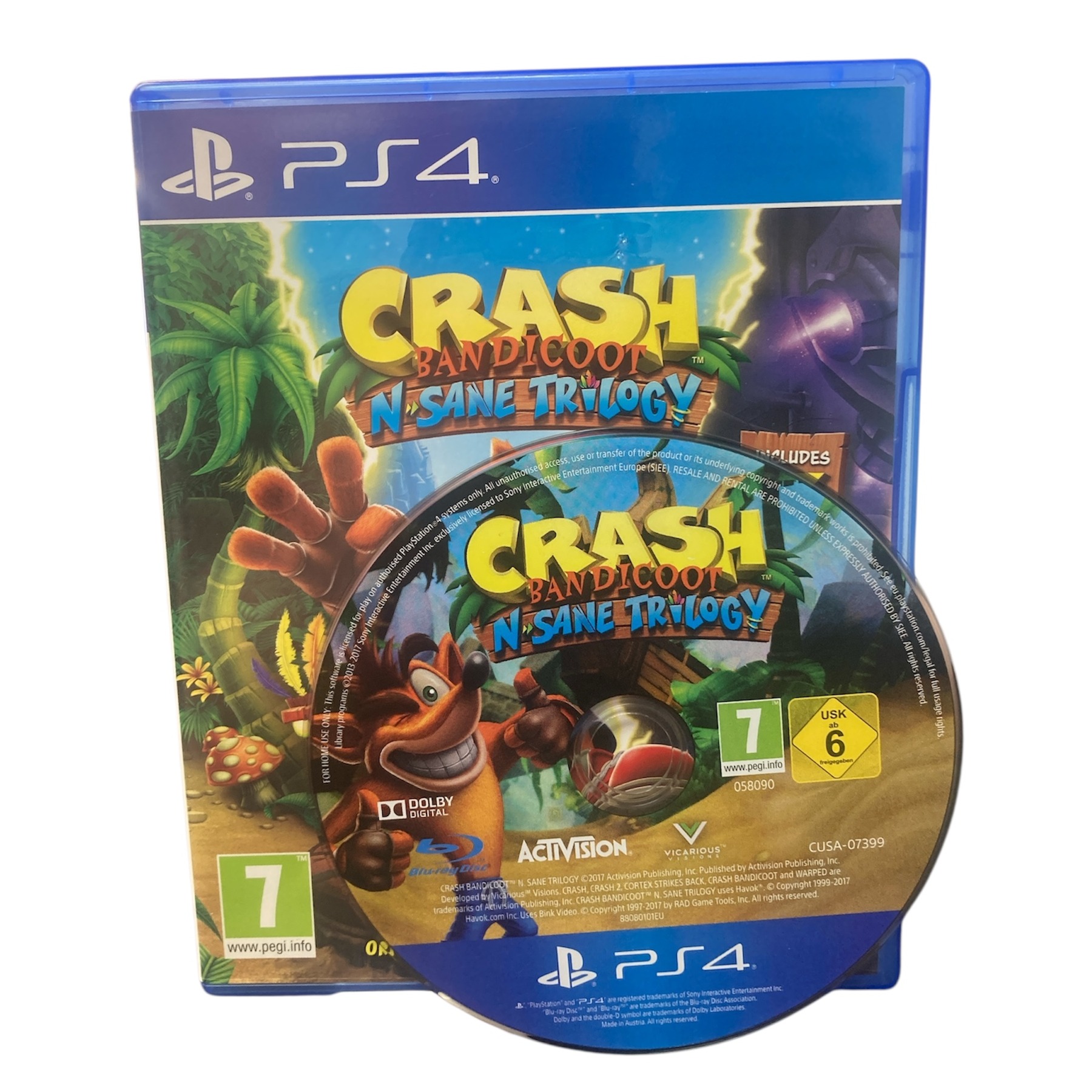 Product photo for Crash Bandicoot N. Sane Trilogy (PS4)