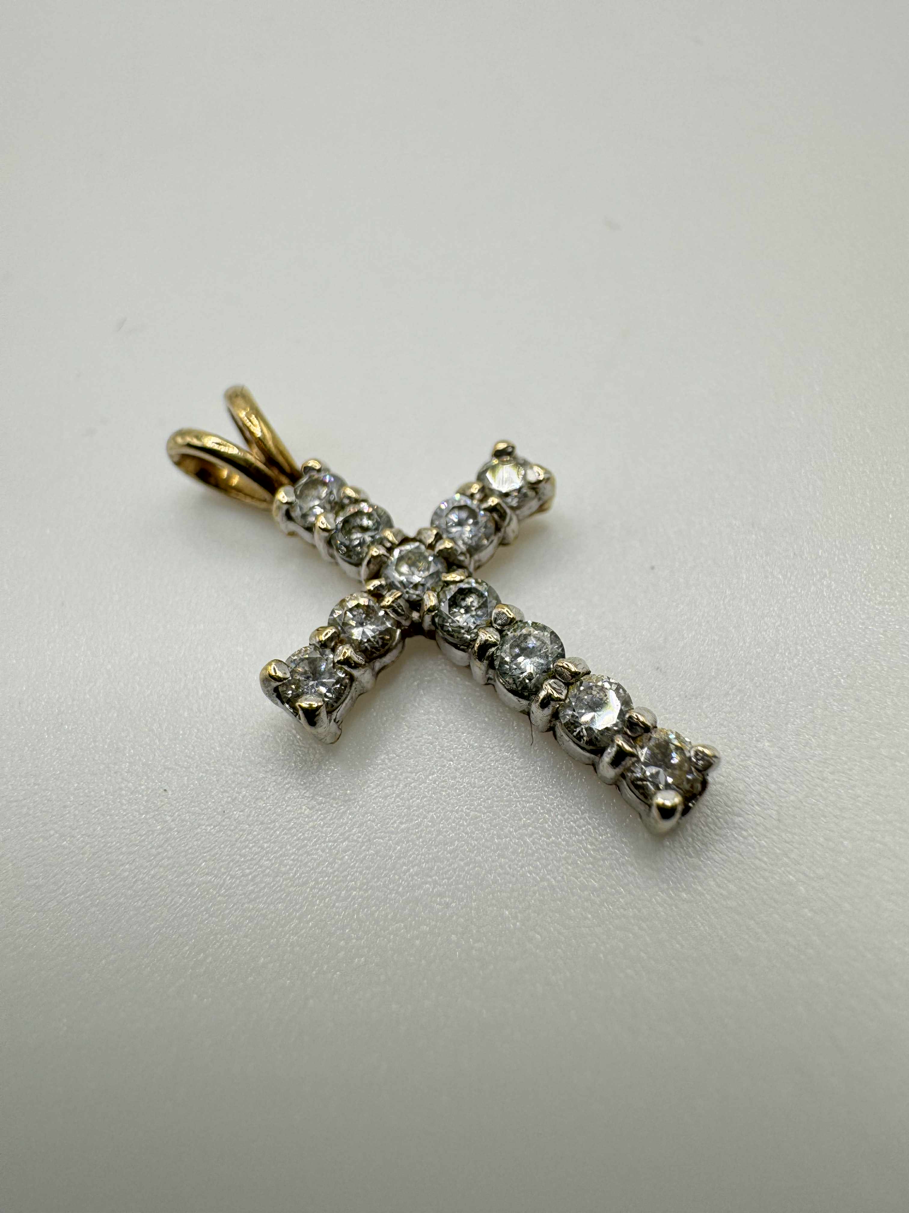 Product photo for 9ct CZ Cross Pendant