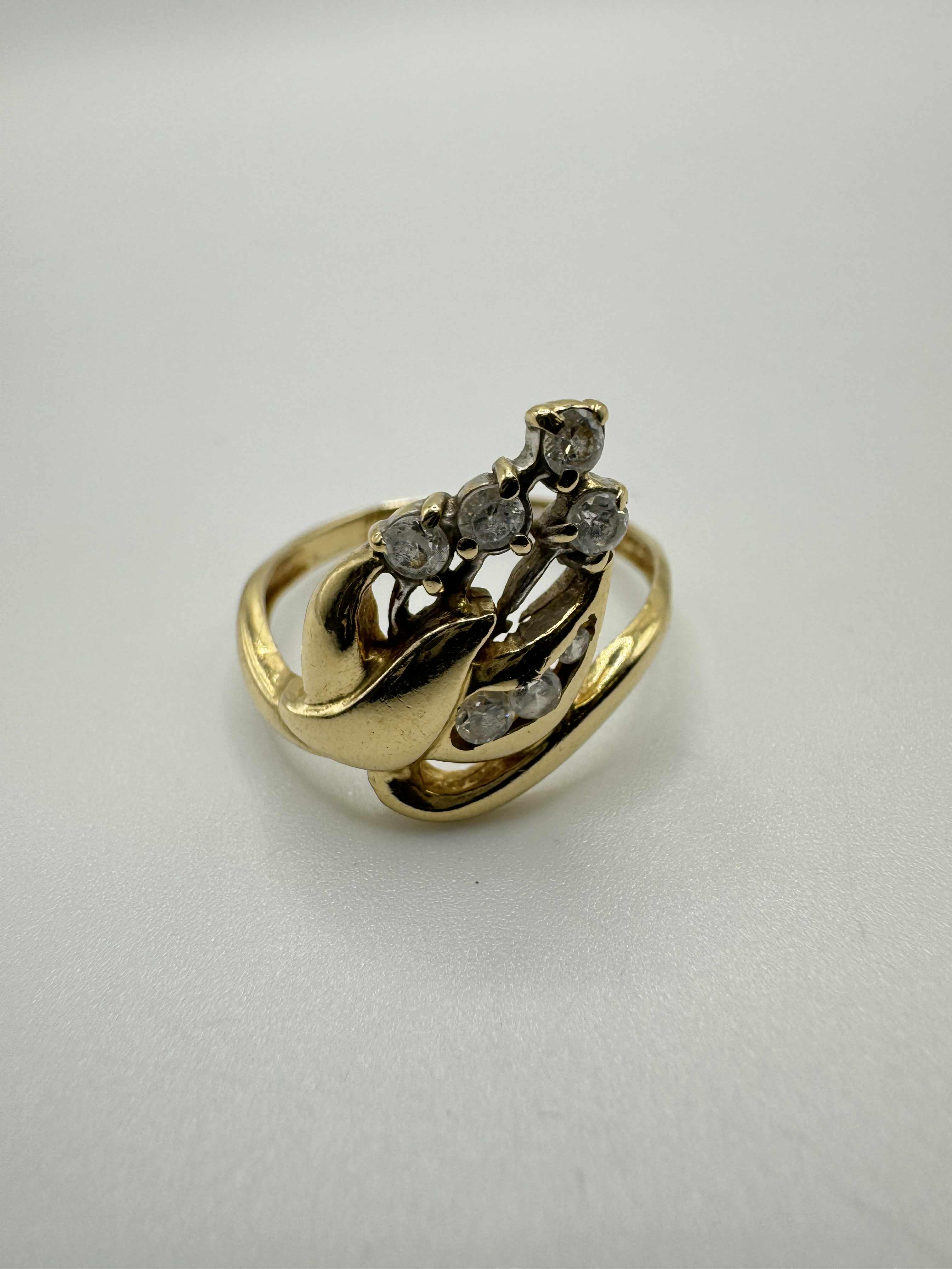 Product photo for 14ct CZ Abstract Ring