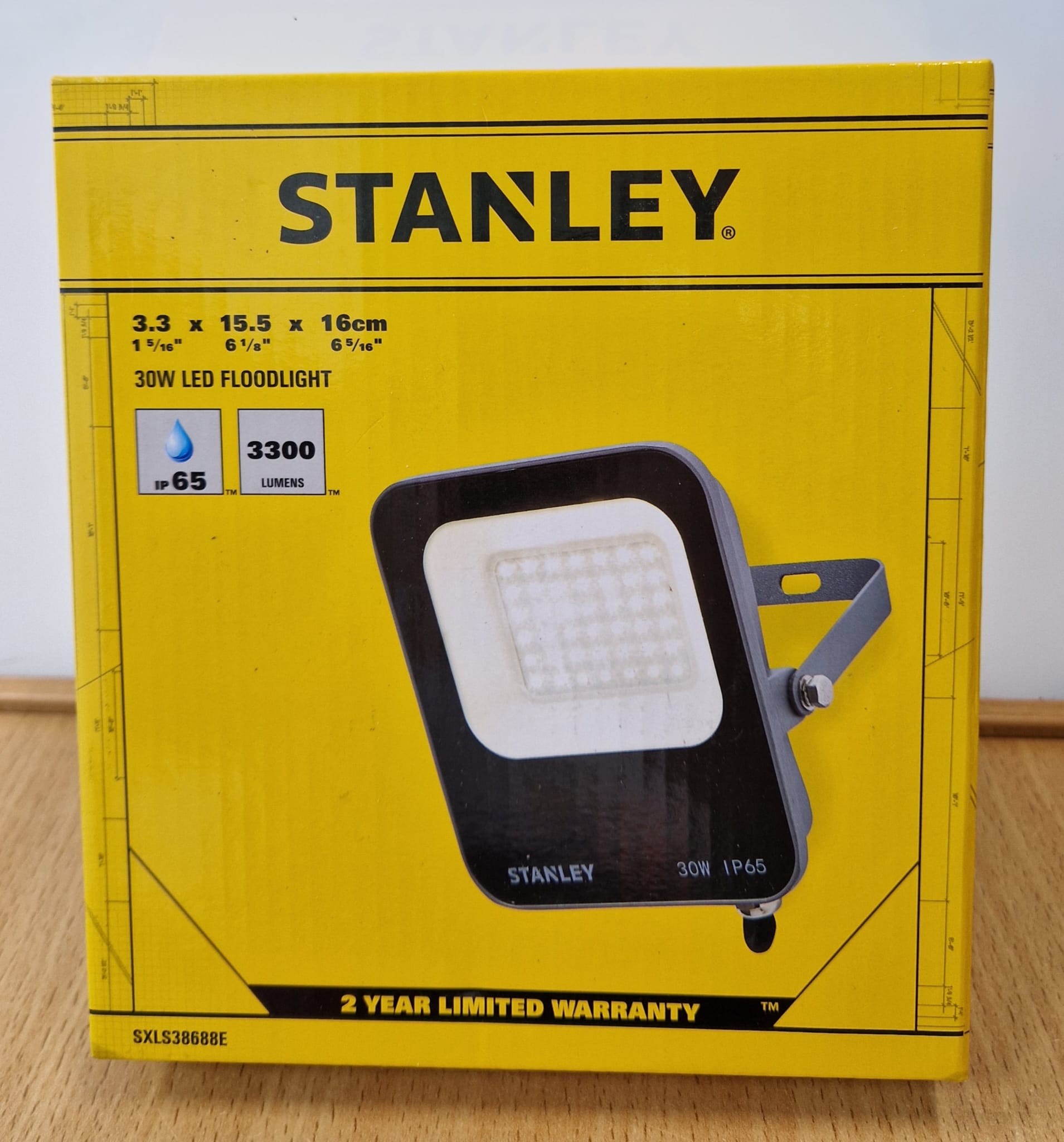 Product photo for Stanley  Stanley SXLS38688E 30W IP65 LED Flood Light - Brand New & Sealed Warranty