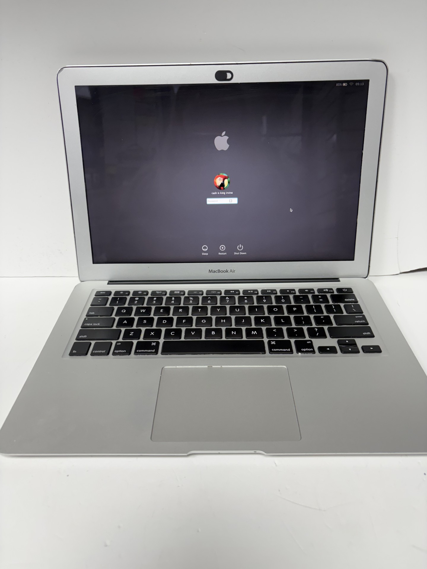 Product photo for APPLE MACBOOK AIR 2015 128GB SSD 4GB RAM INTEL HD GRAPHICS 5000 541 CYCLE COUNT 1600MHz SILVER UNBOXED