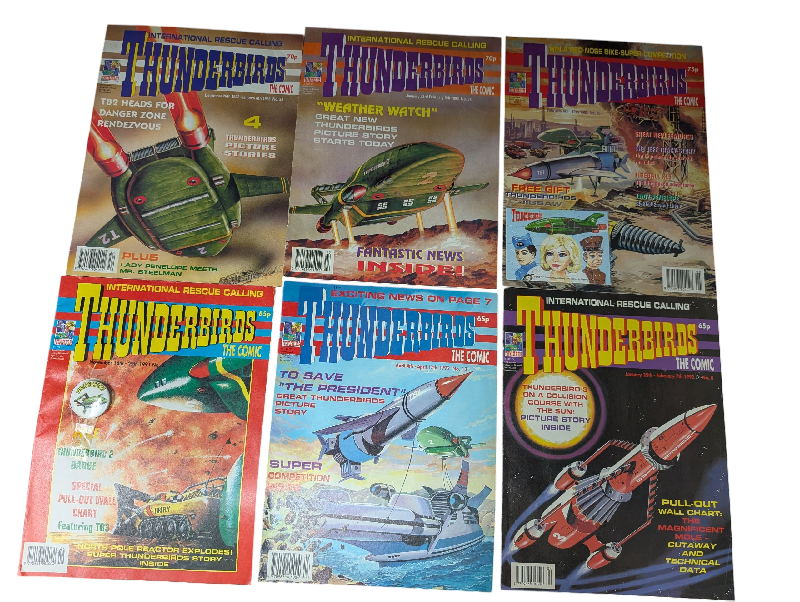 Product photo for Thunderbirds Comic Job Lot – 13 Issues (1991–1994)