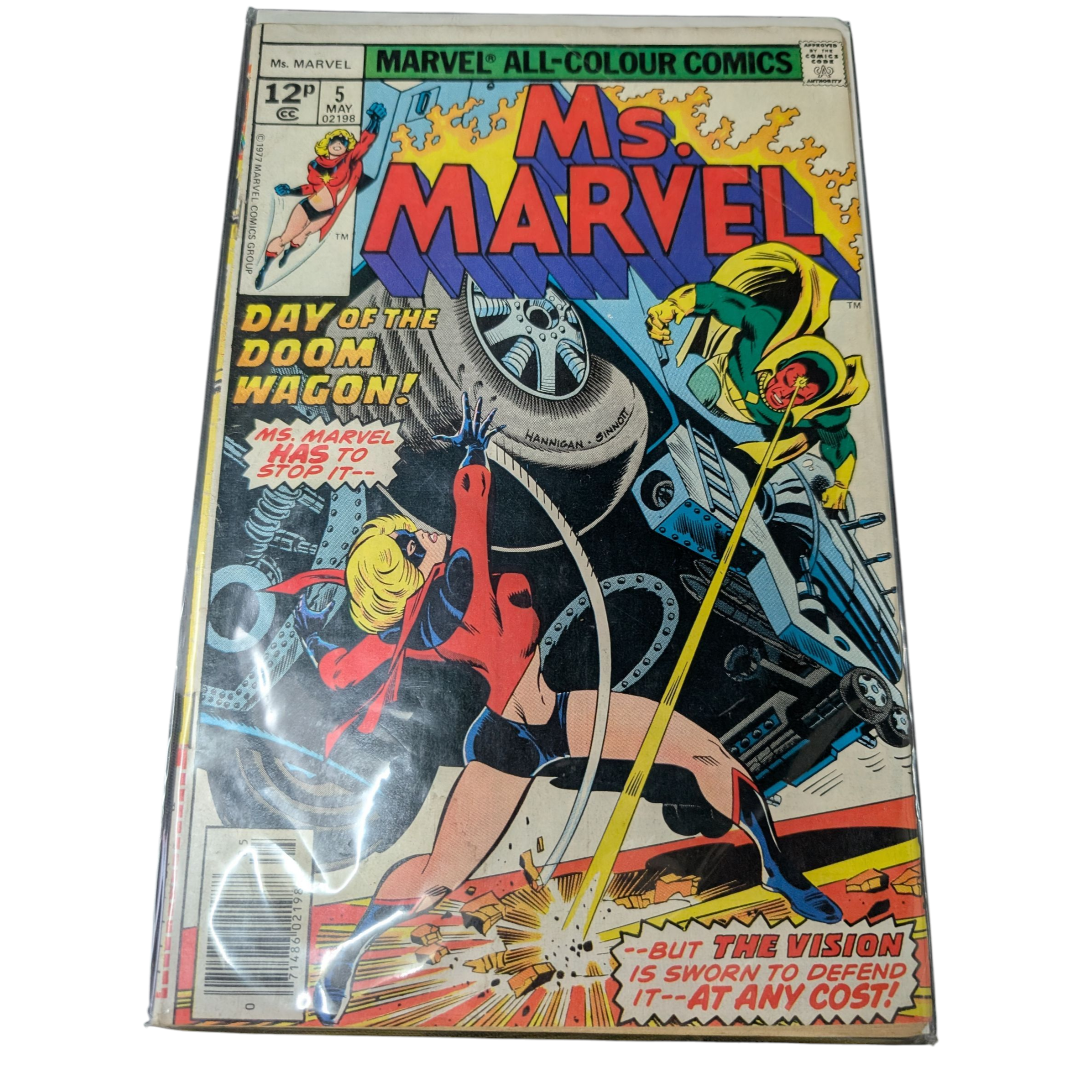 Product photo for Ms. Marvel #5 (1977) “Day of the Doom Wagon!”