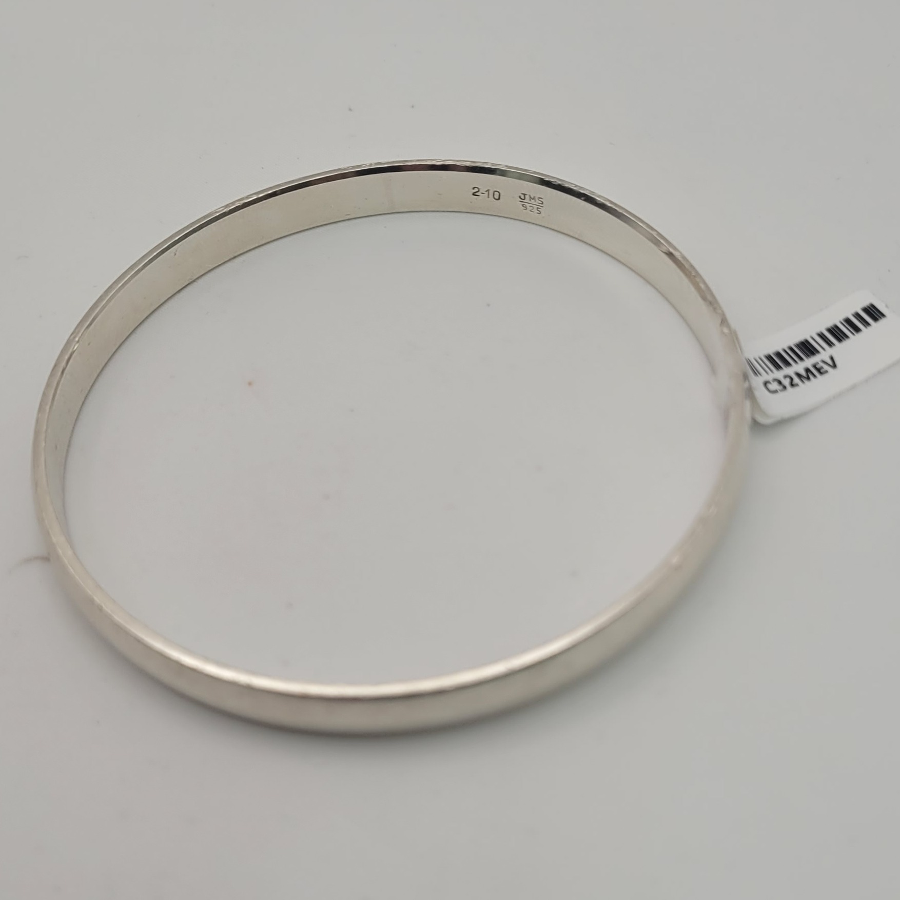 Product photo for Plain Slave Bangle, 27.97g 925 Silver